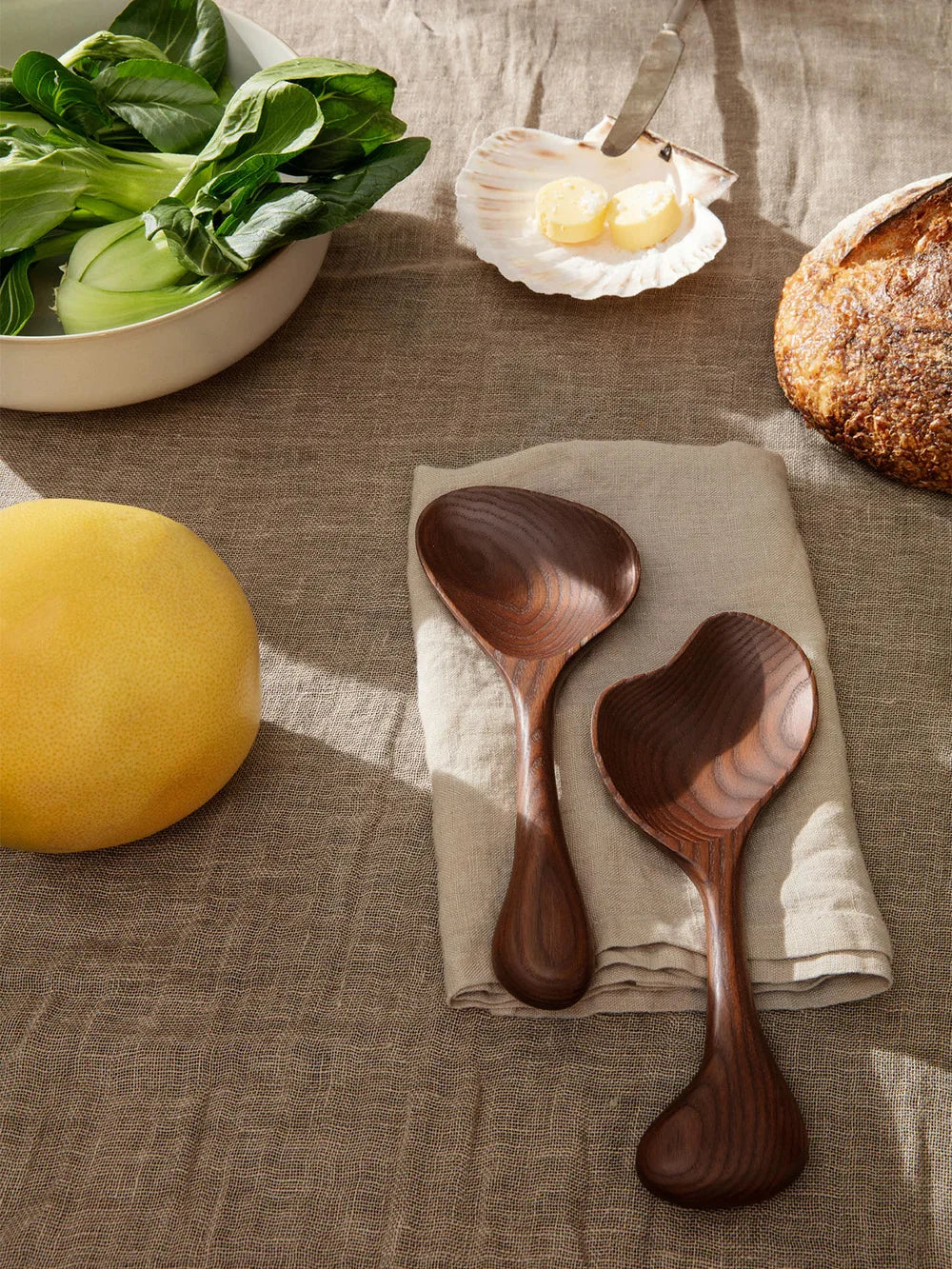 Os Salad Servers - Dark Brown-2