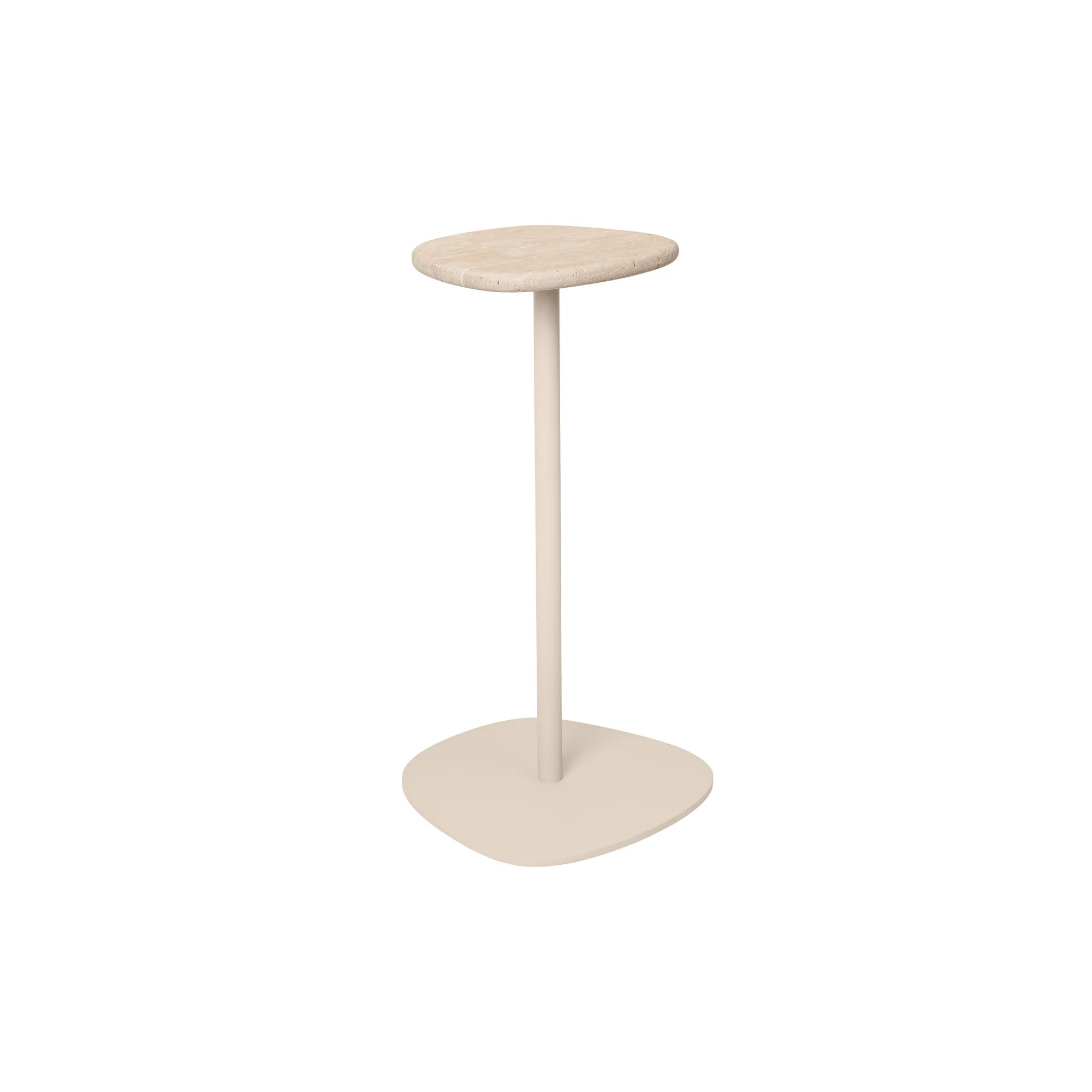 Plyo Accent Side Table - Light Cashmere/Travertine-3