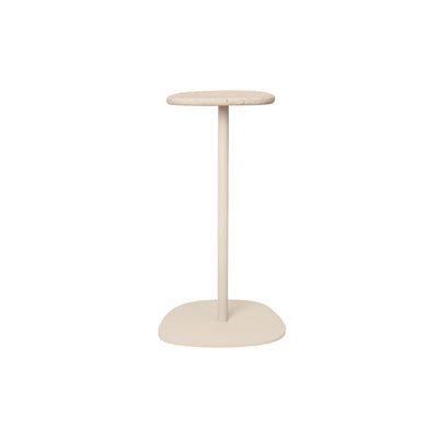 Plyo Accent Side Table - Light Cashmere/Travertine