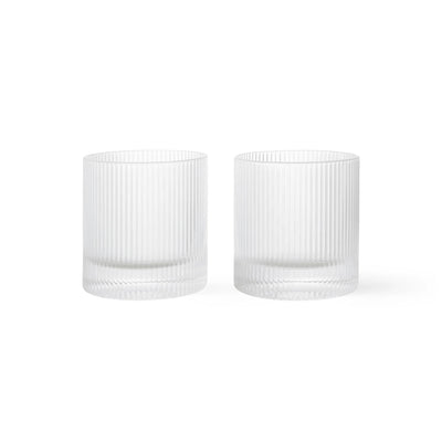 Ripple Tumbler Glasses - Clear (Set of 2)