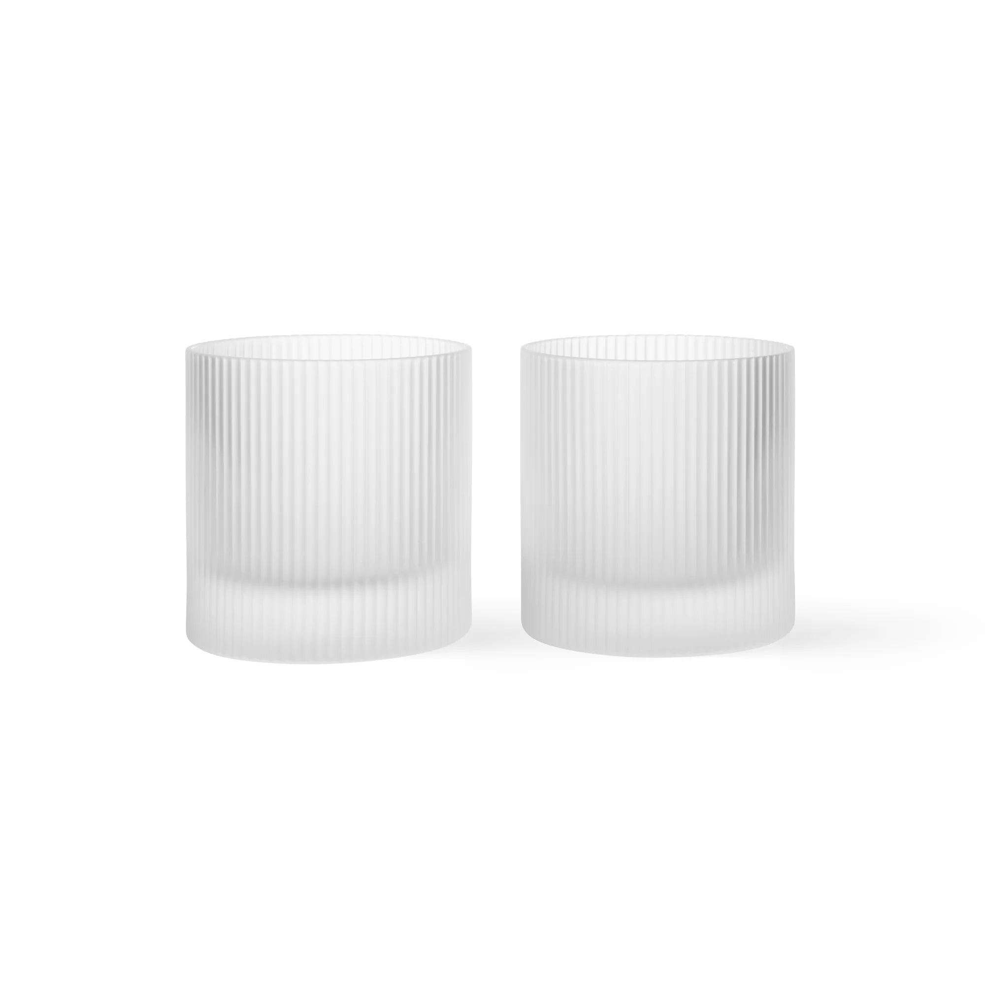 Ripple Tumbler Glasses - Frosted (Set of 2)-1