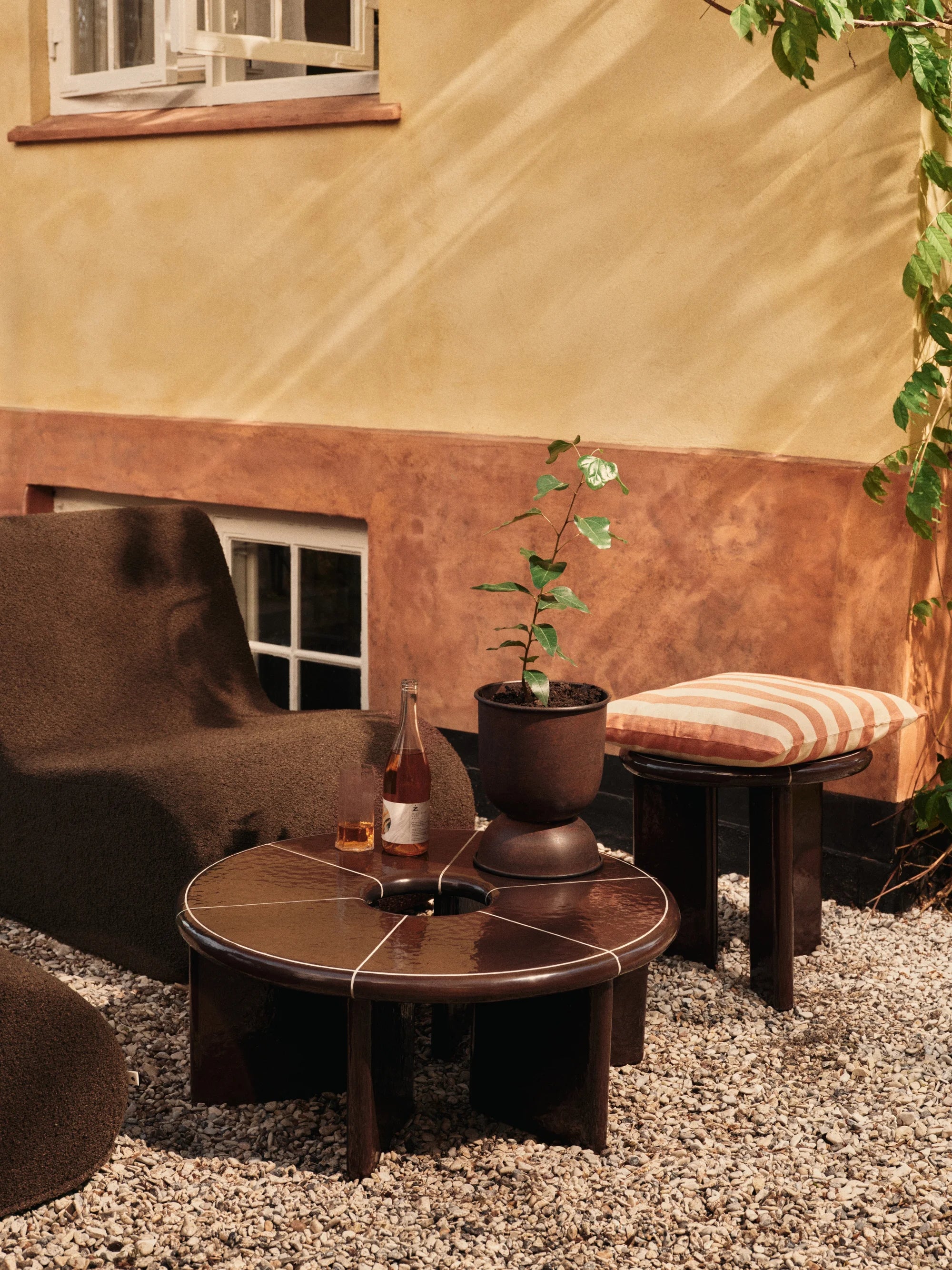 Rouli Center Module Armchair - Fabric (Pure Boucle Chestnut Brown)
