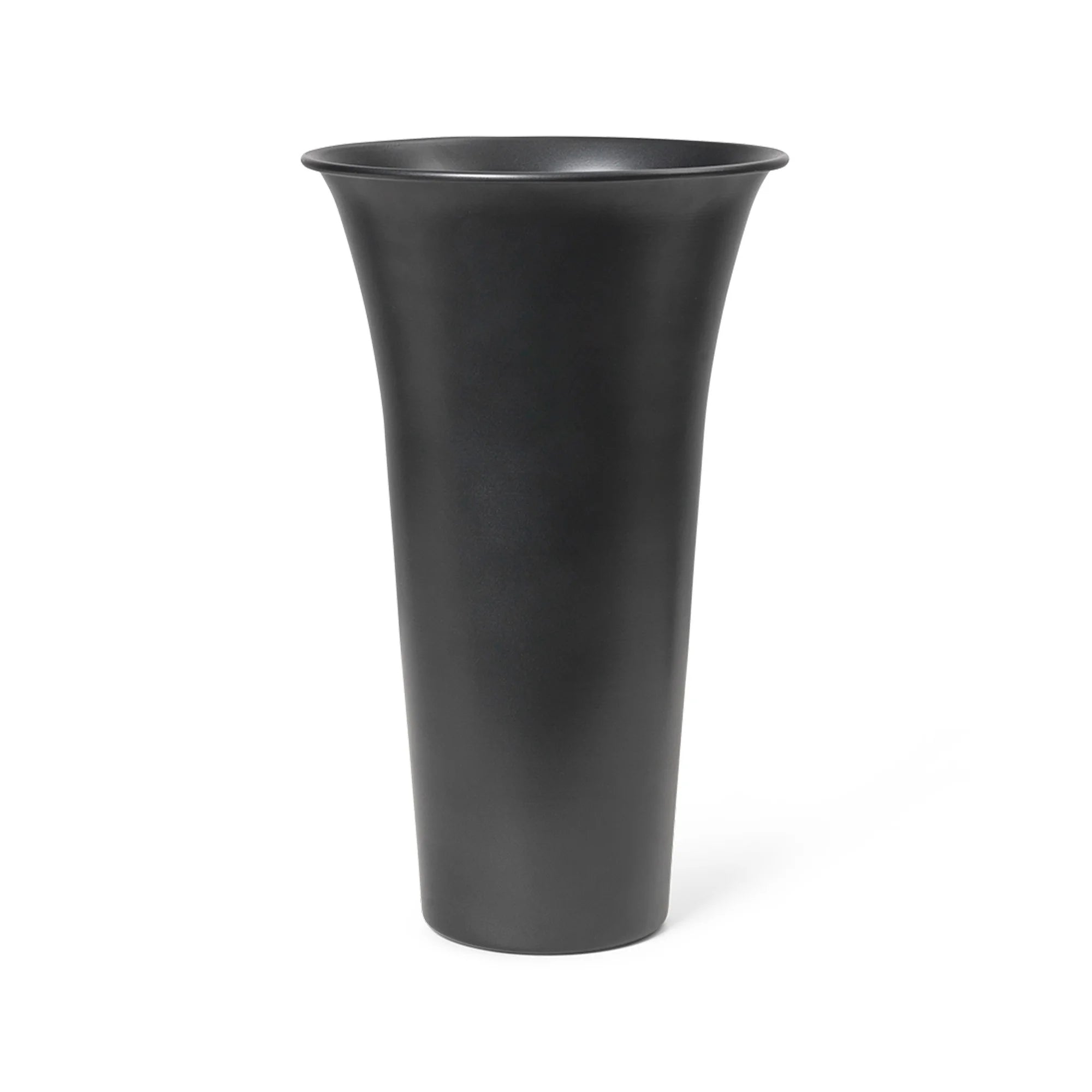 Spun Alu Vase - Blackened Aluminium-1