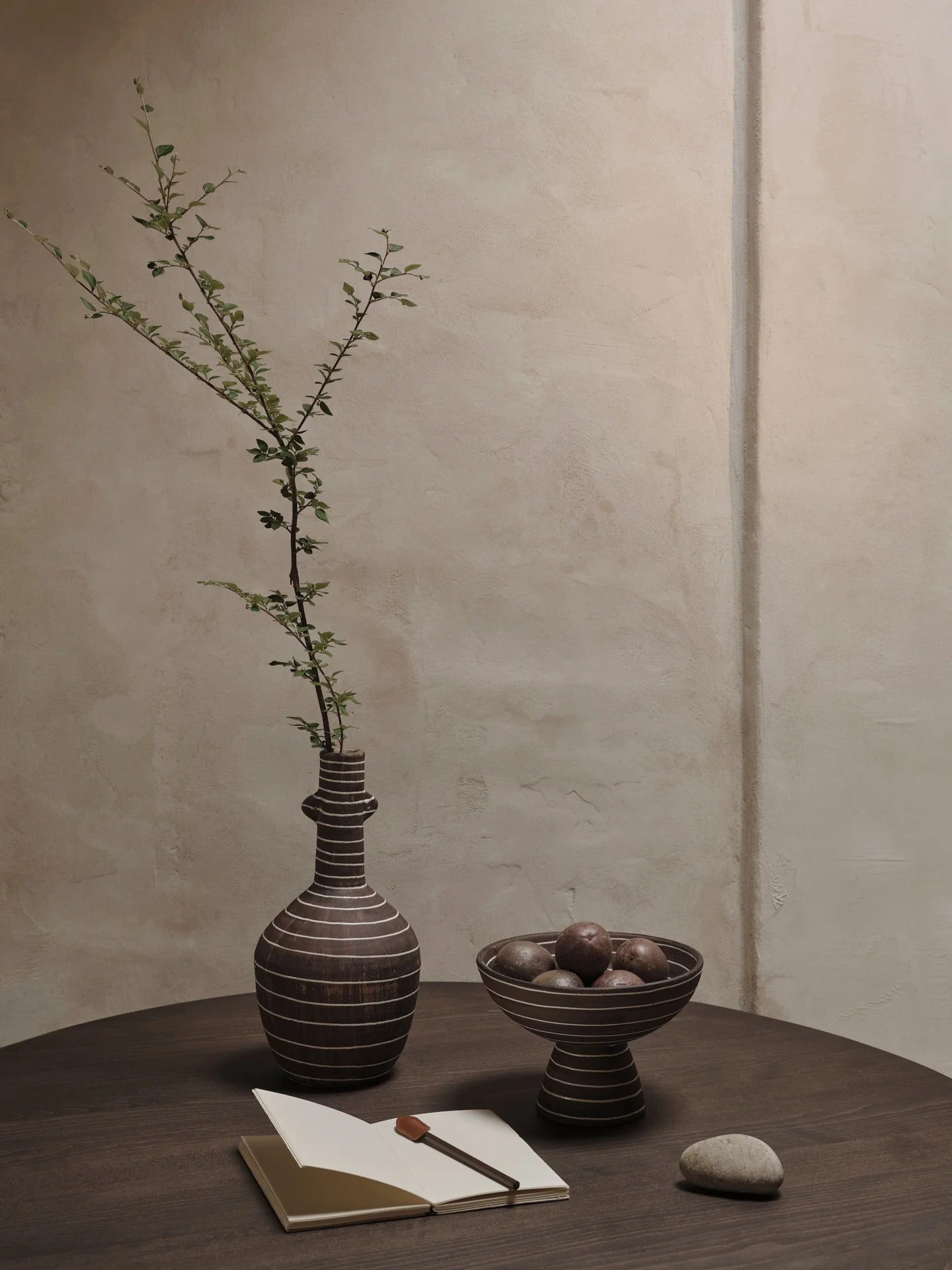 Brura Bowl - Coffee/White-2