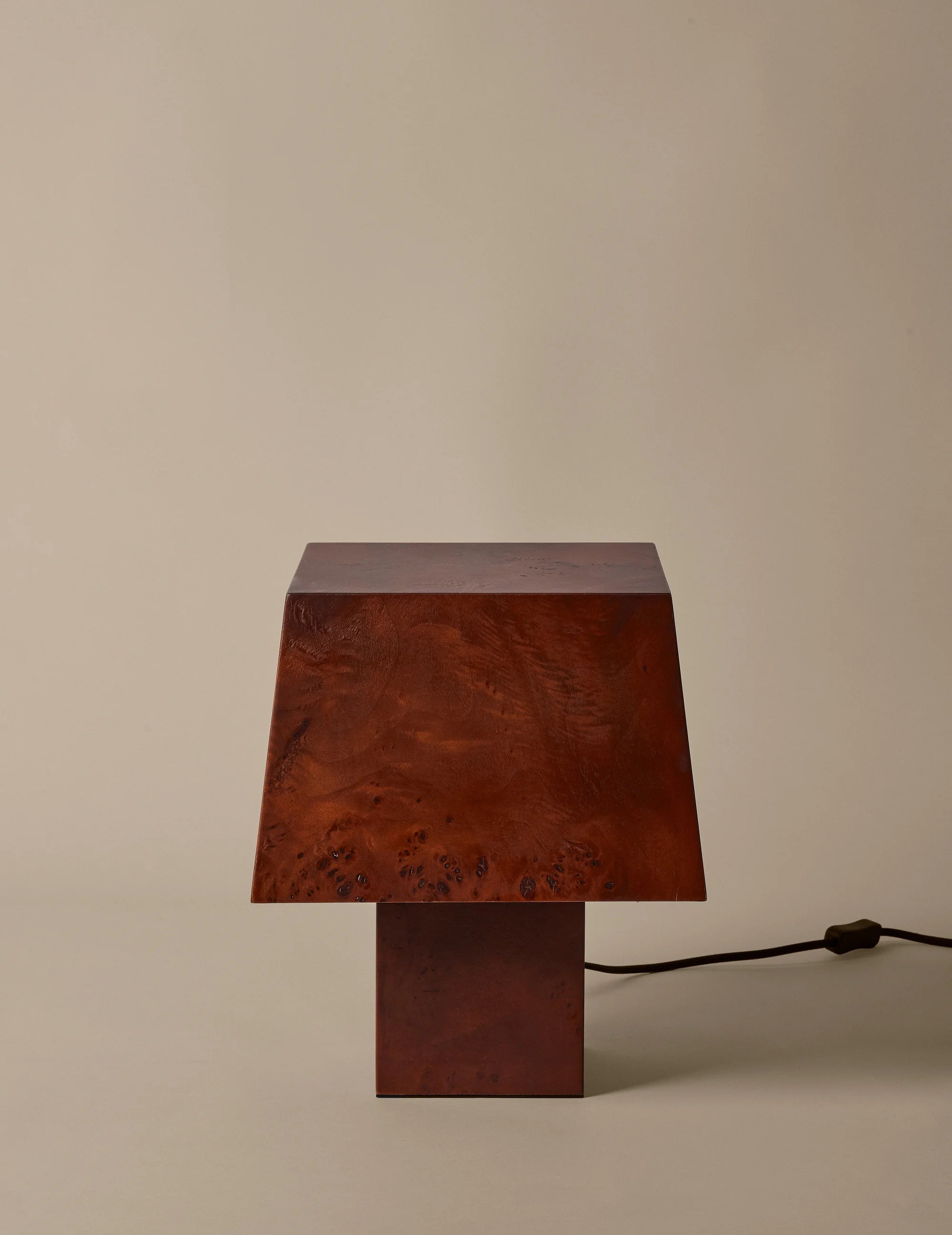 Burl Table Lamp - Dark Stained Burl-2
