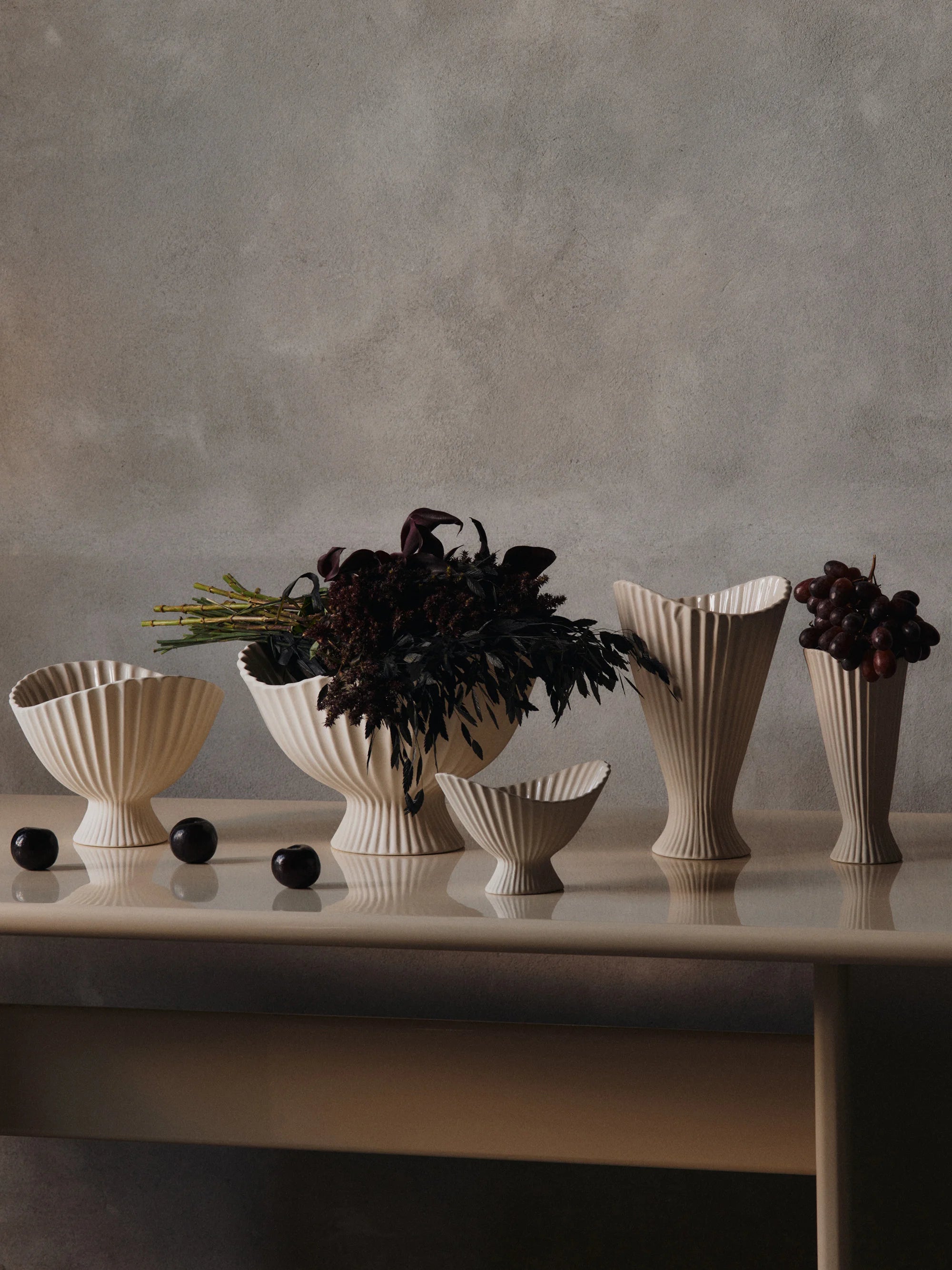 Fountain Vase - Large/Off White-4