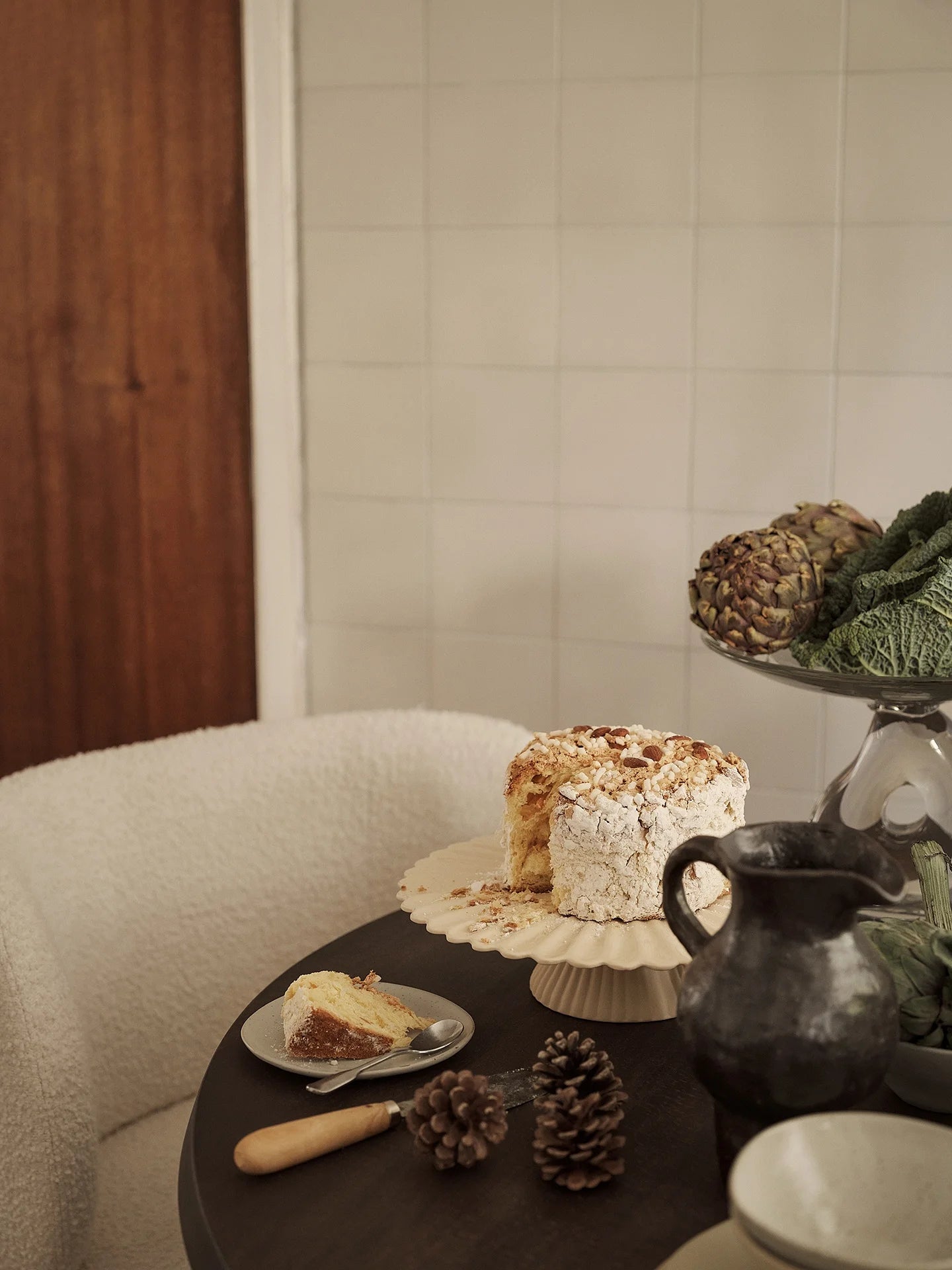 Fountain Cake Stand - Off White-5