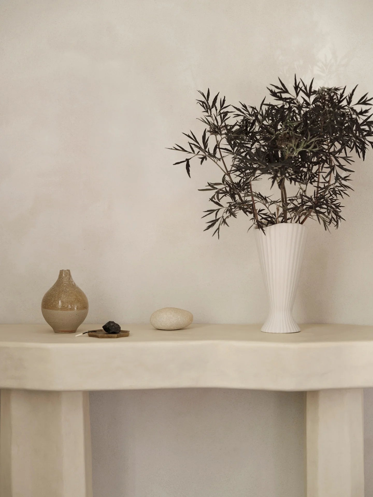 Fountain Vase - Small/Off White-4
