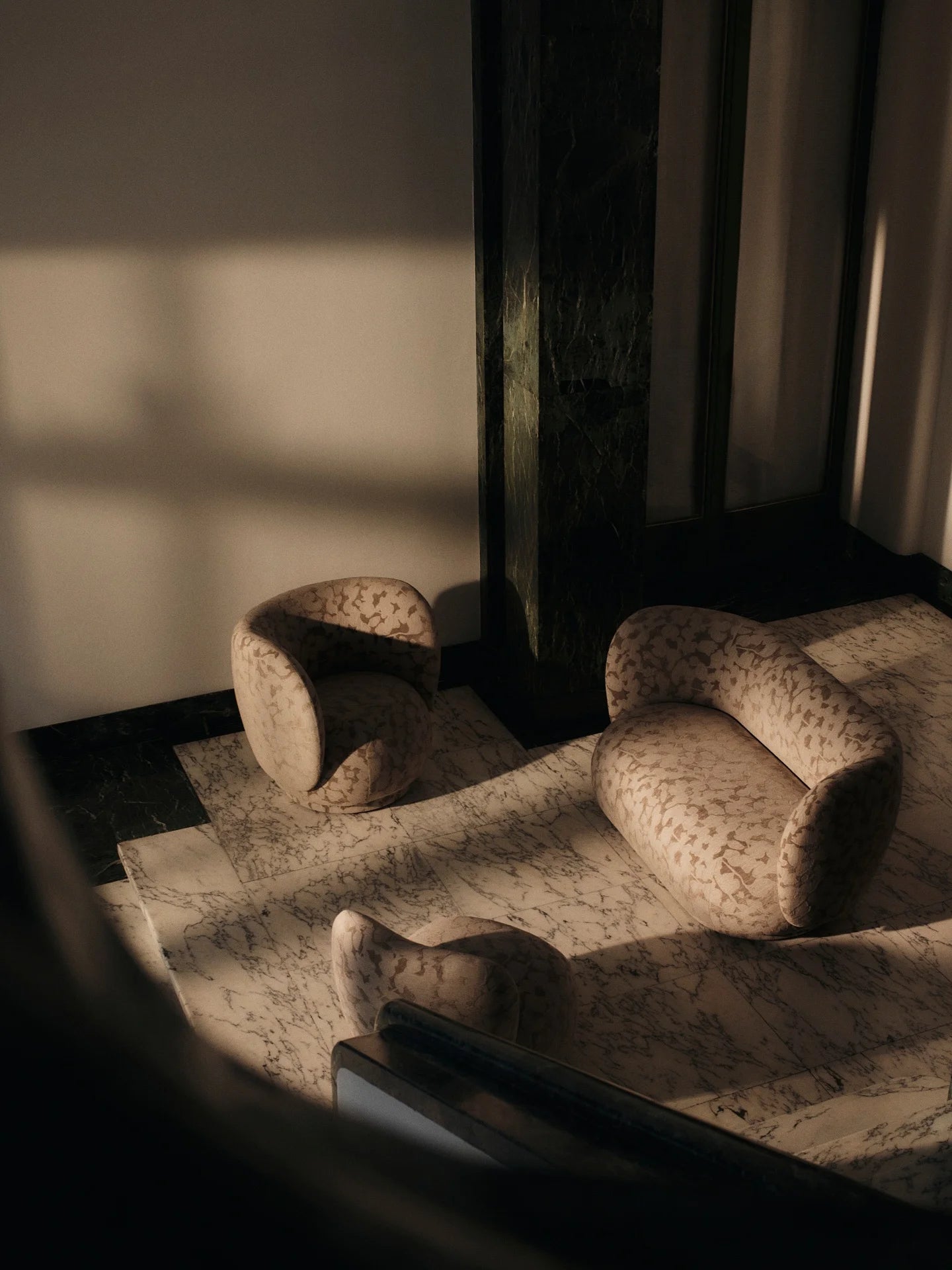 Rico Swivel Lounge Chair - Fabric (Cilla Taupe)-5