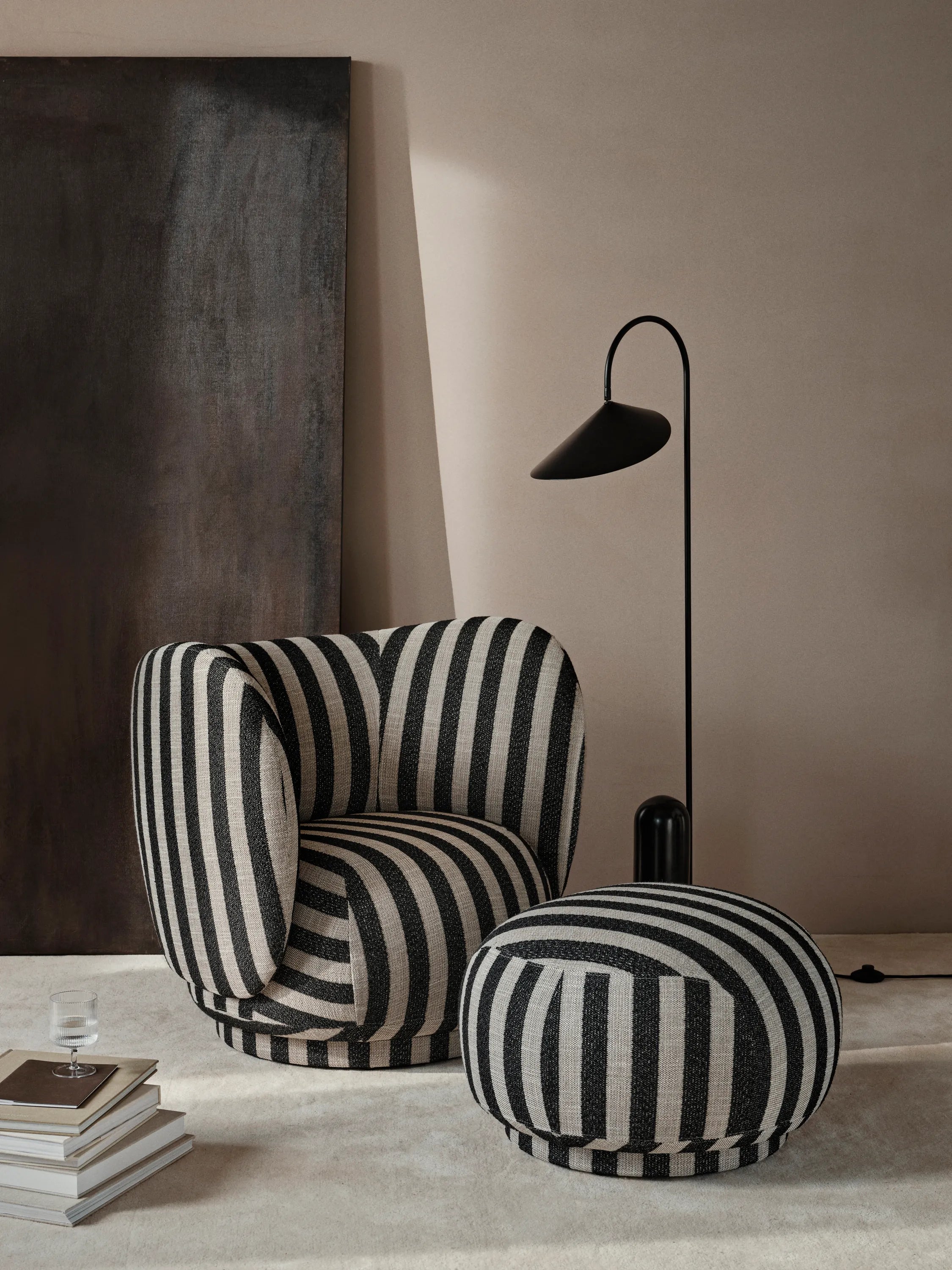 Rico Pouf - Fabric (Louisiana Sand Black)