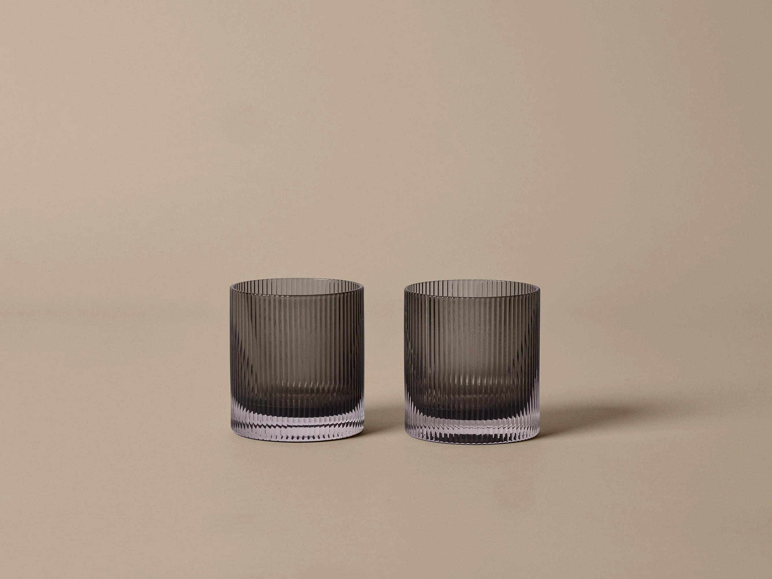 Ripple Tumbler Glass - Smoked Grey (Set of 2)-4