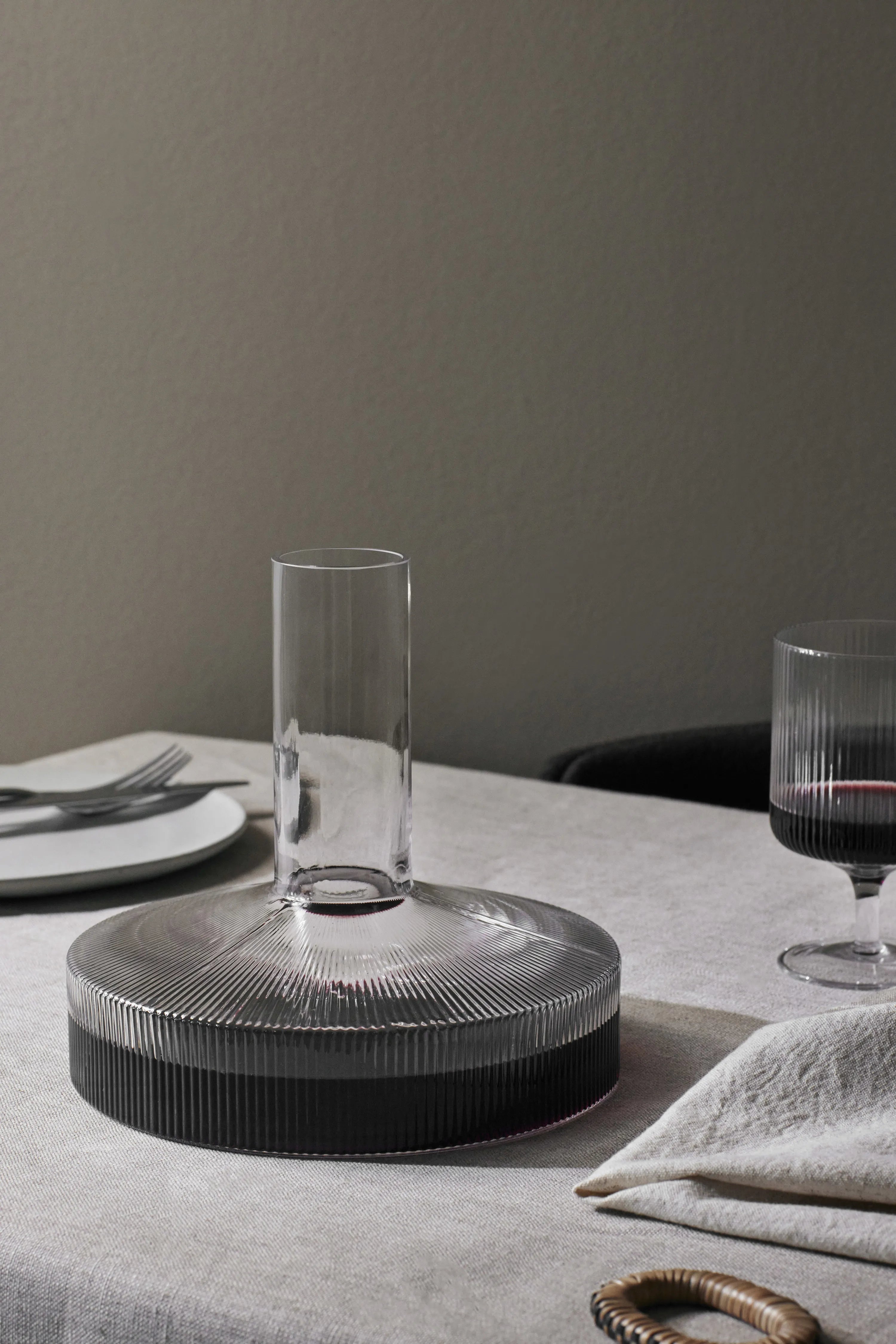 Ripple Wine Carafe - Clear-2