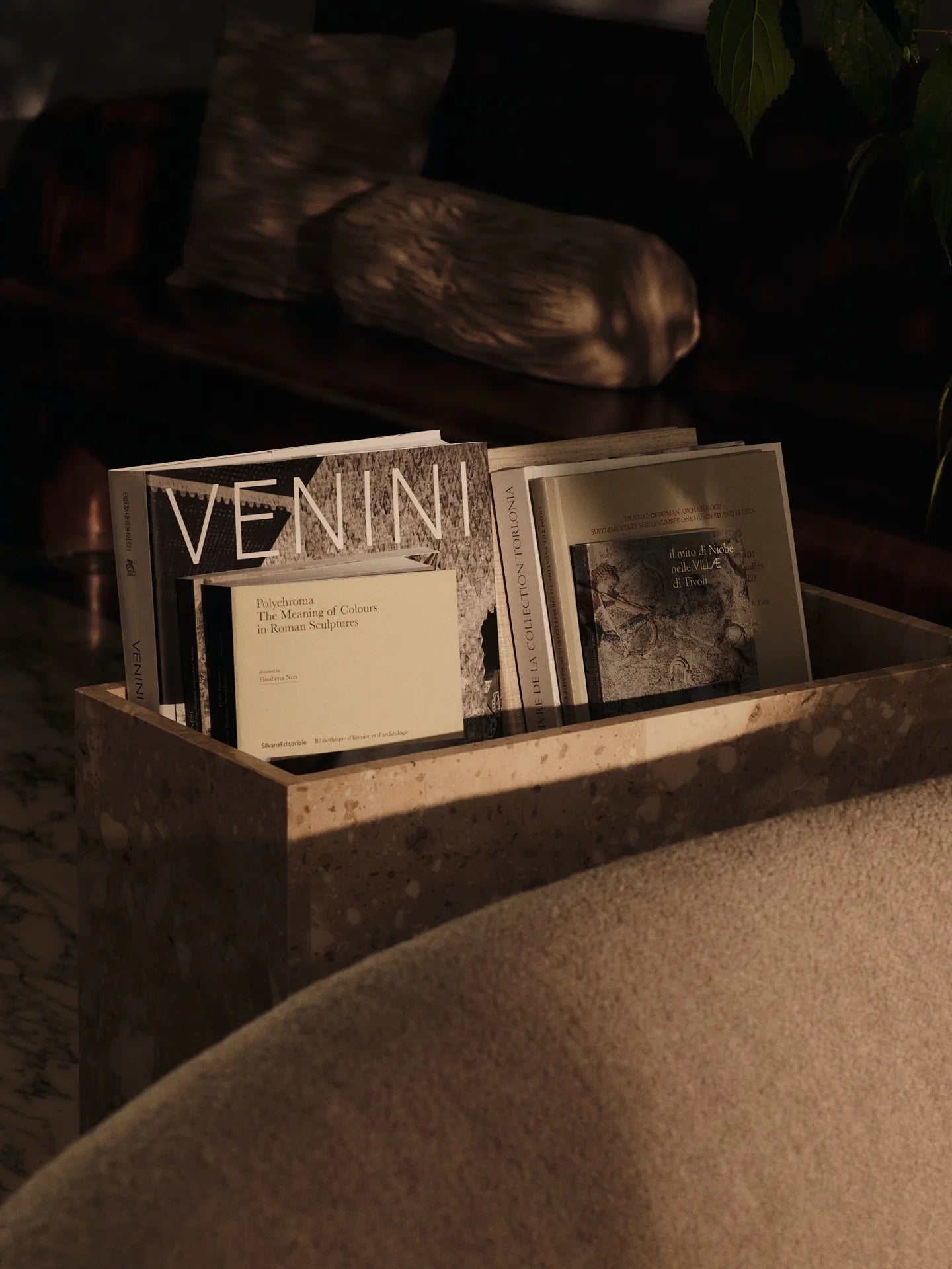 Stone Plant Box with Shelf - Sand-5