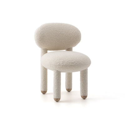 Flock CS1 Dining Chair - Brown Stained Ashwood/Fabric F (Nimbus 006)