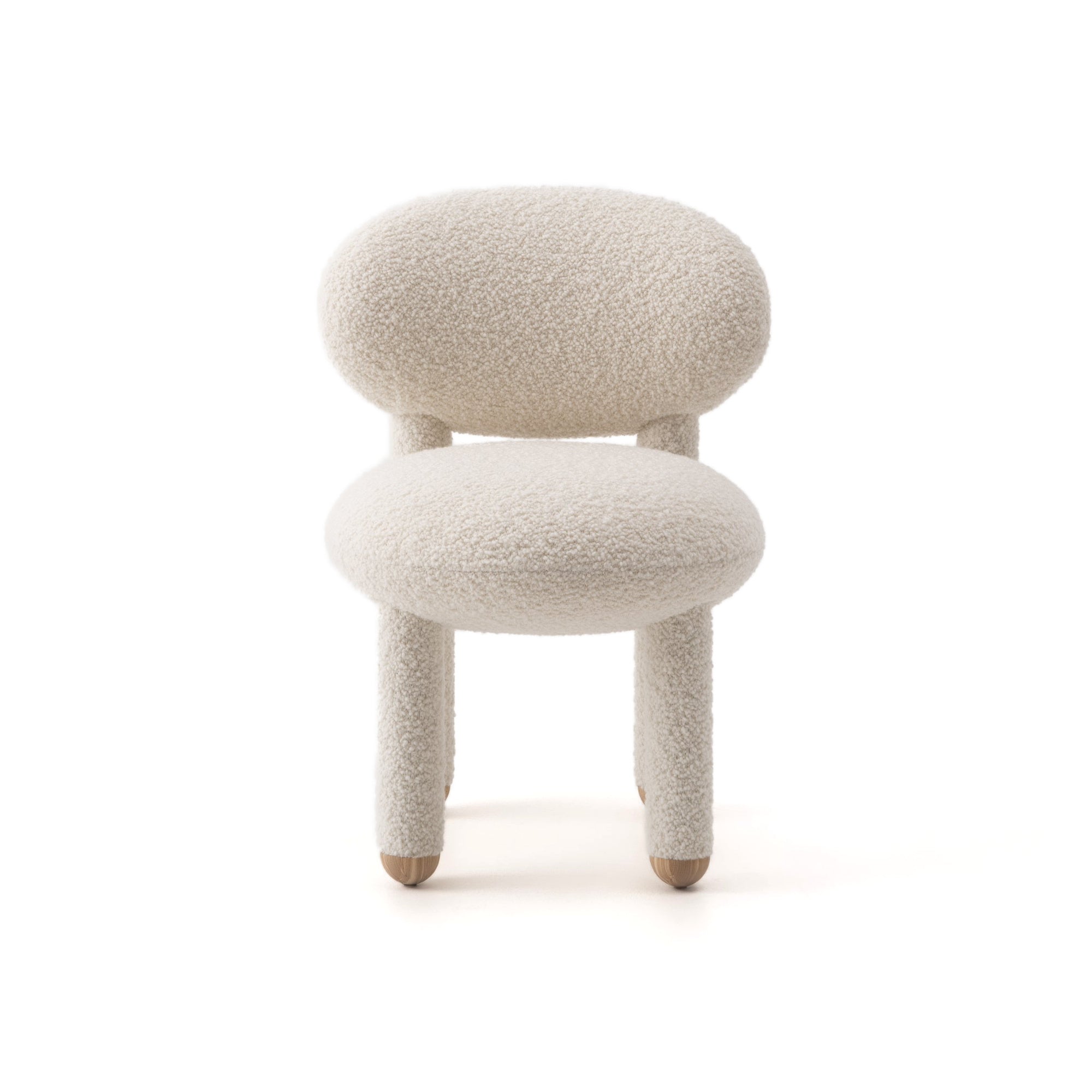 Flock CS1 Dining Chair - Brown Stained Ashwood/Fabric F (Nimbus 006)-3