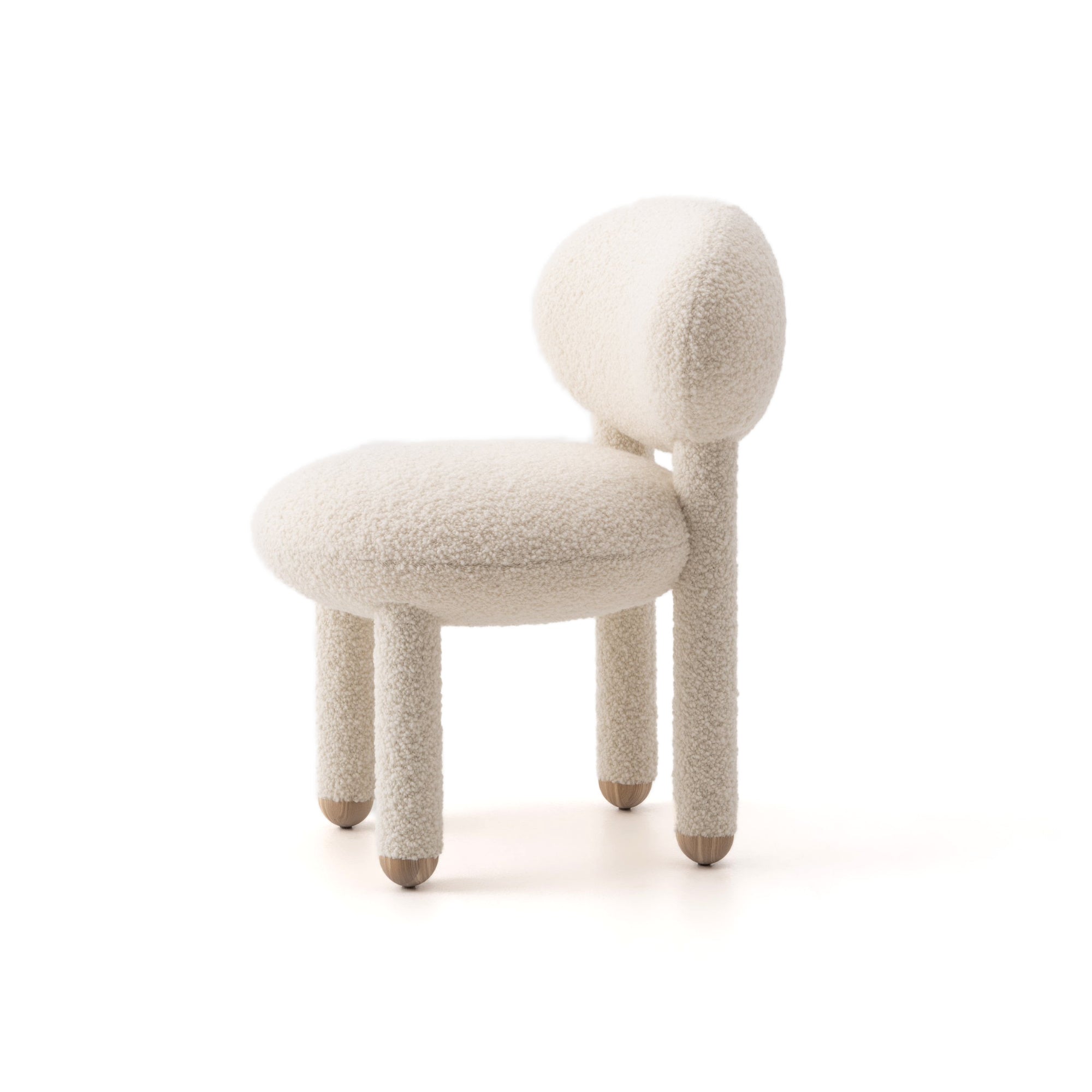 Flock CS1 Dining Chair - Brown Stained Ashwood/Fabric F (Nimbus 006)-5