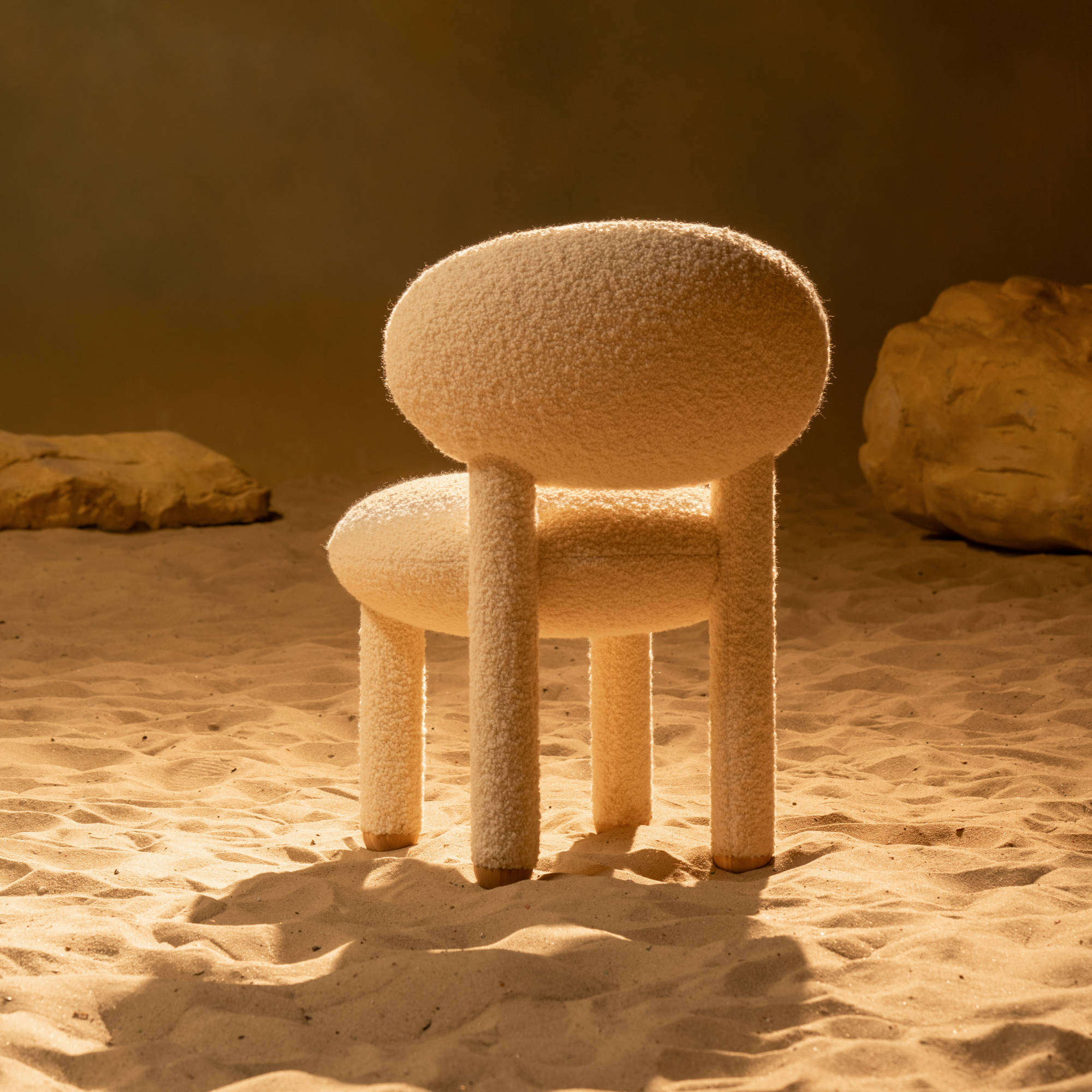 Flock CS1 Dining Chair - Brown Stained Ashwood/Fabric F (Nimbus 006)-4