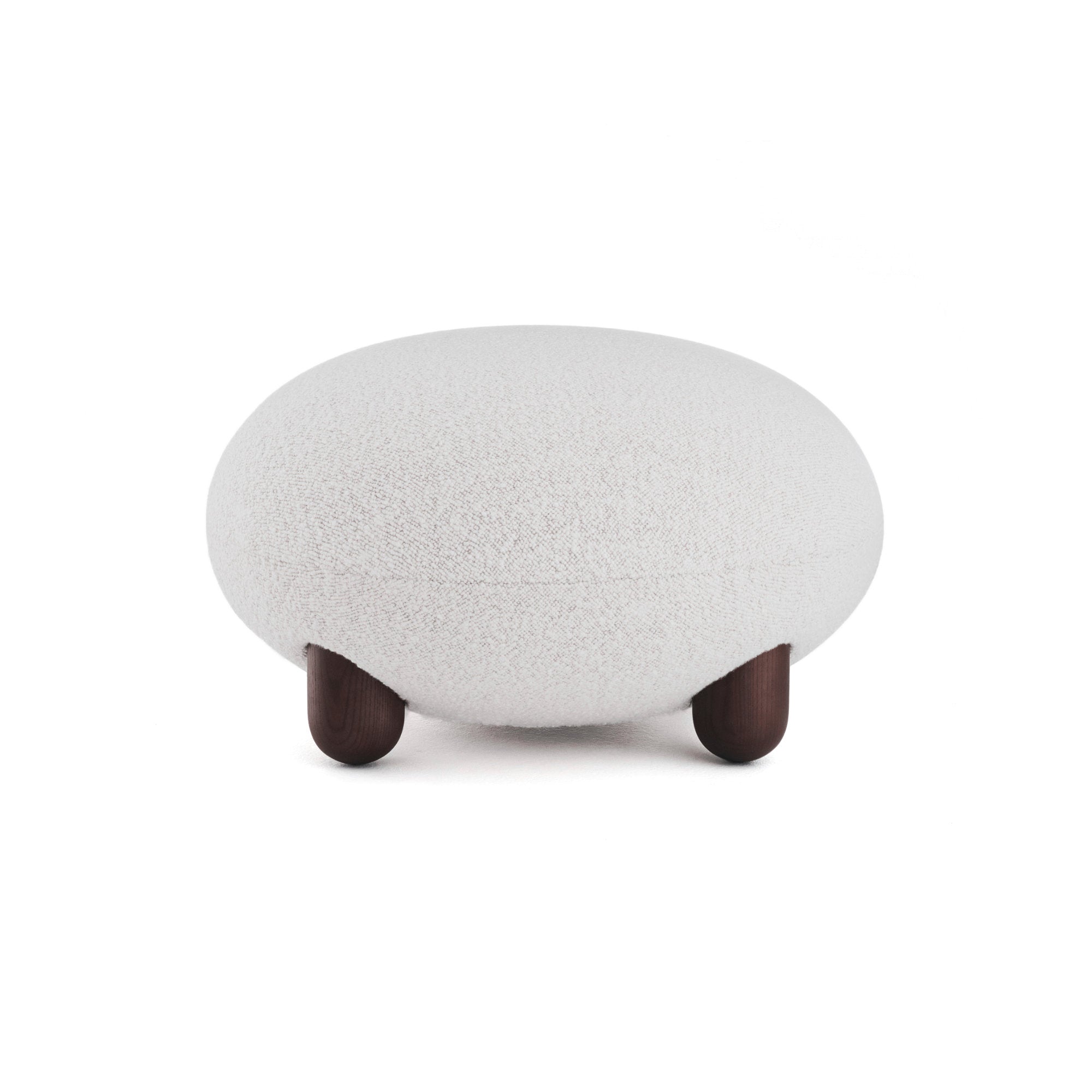 Flock Ottoman - Brown Stained Ash/Fabric A (Baloo Boucle 2073)-3