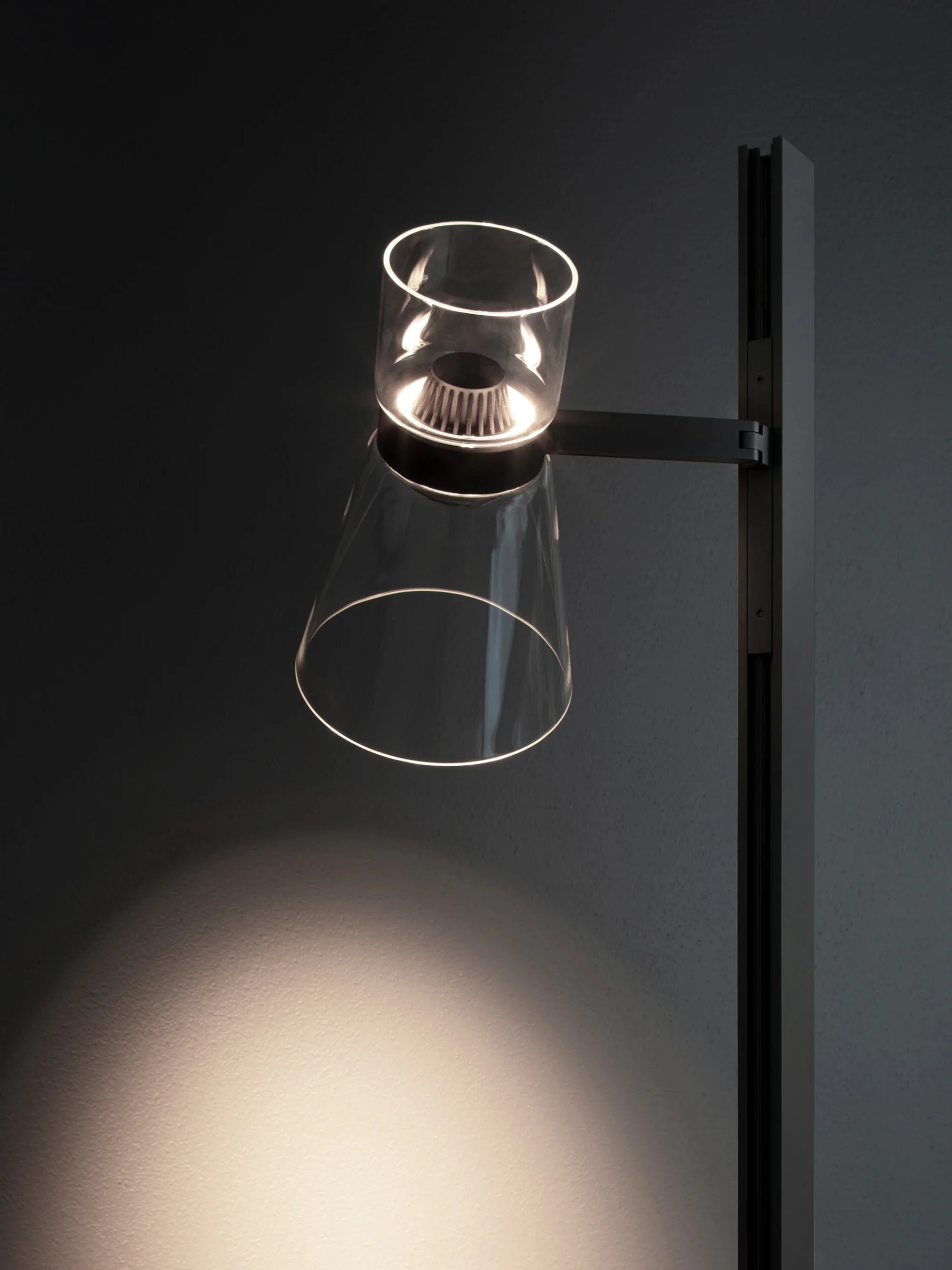 Nocturne 1 Cone Floor Lamp - Black/Glass-2