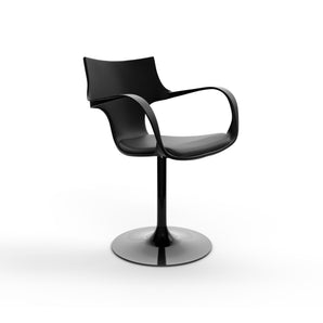 Flute P2150 Dining Chair - Black Ecoleather (E04)