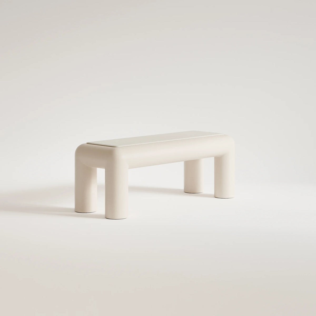 Cubio 120 Bench - Semi-Gloss Light Beige/Leather (Sevilla Ivory)-4