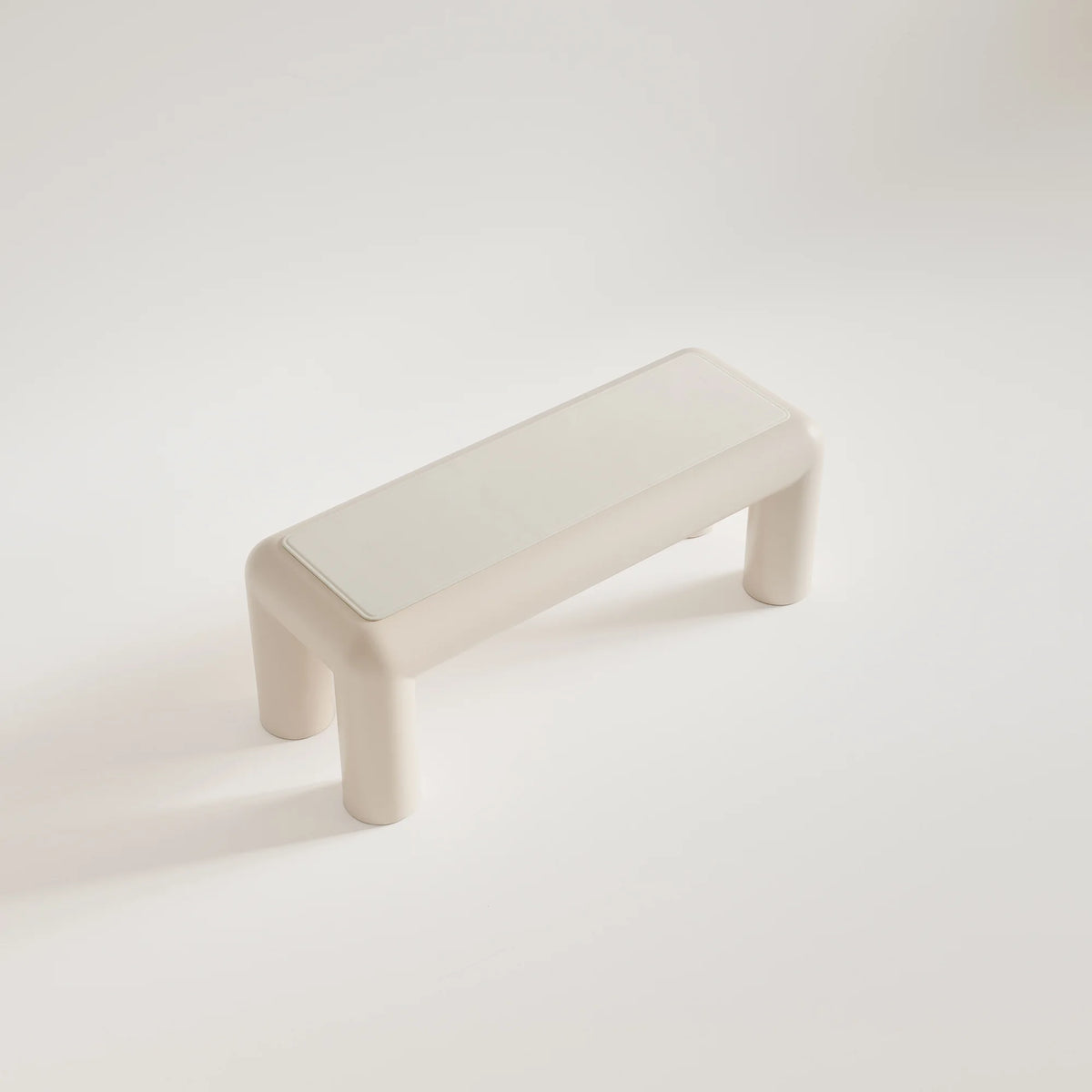 Cubio 120 Bench - Semi-Gloss Light Beige/Leather (Sevilla Ivory)
