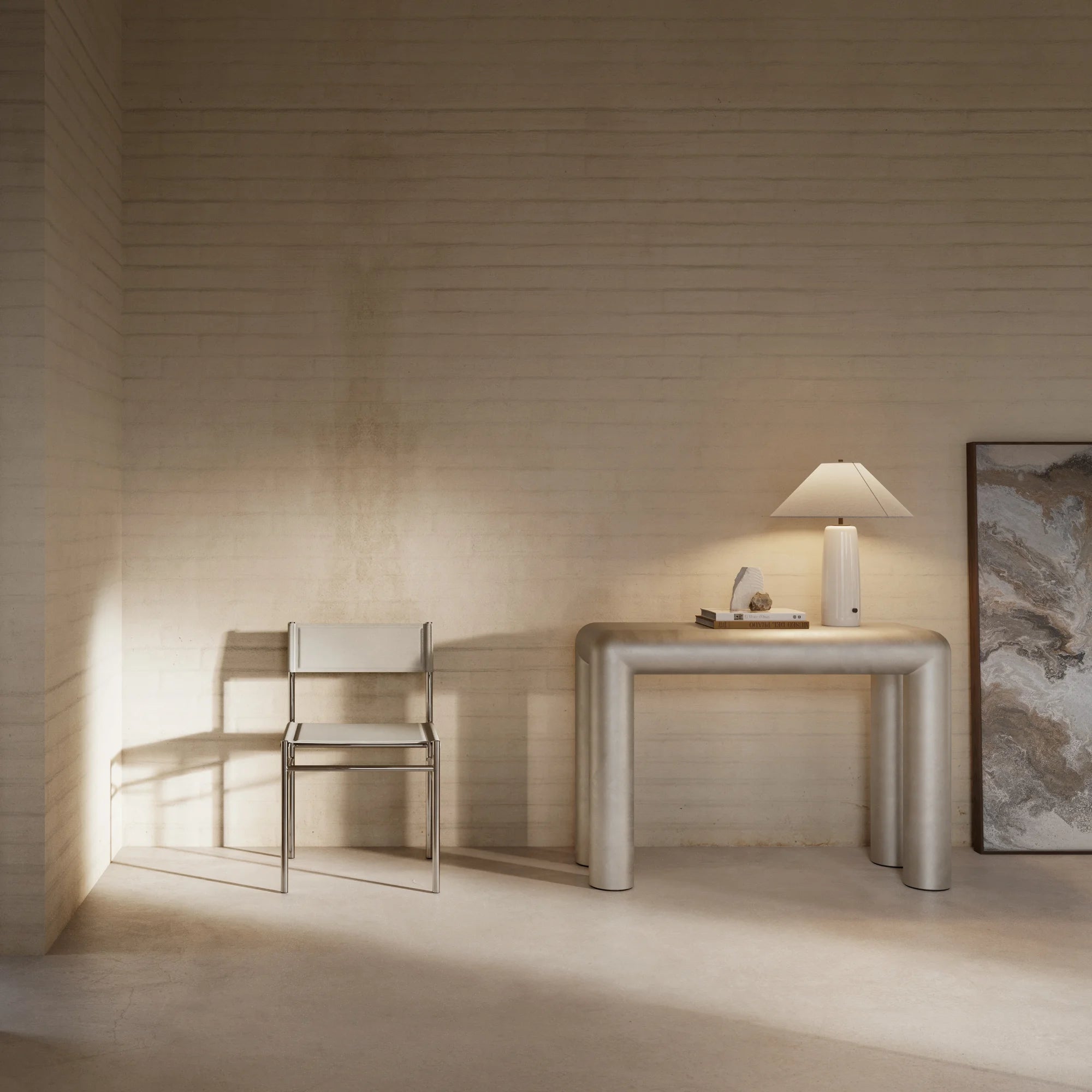 Cubio CN2018 Console Table - Raw Aluminium-2