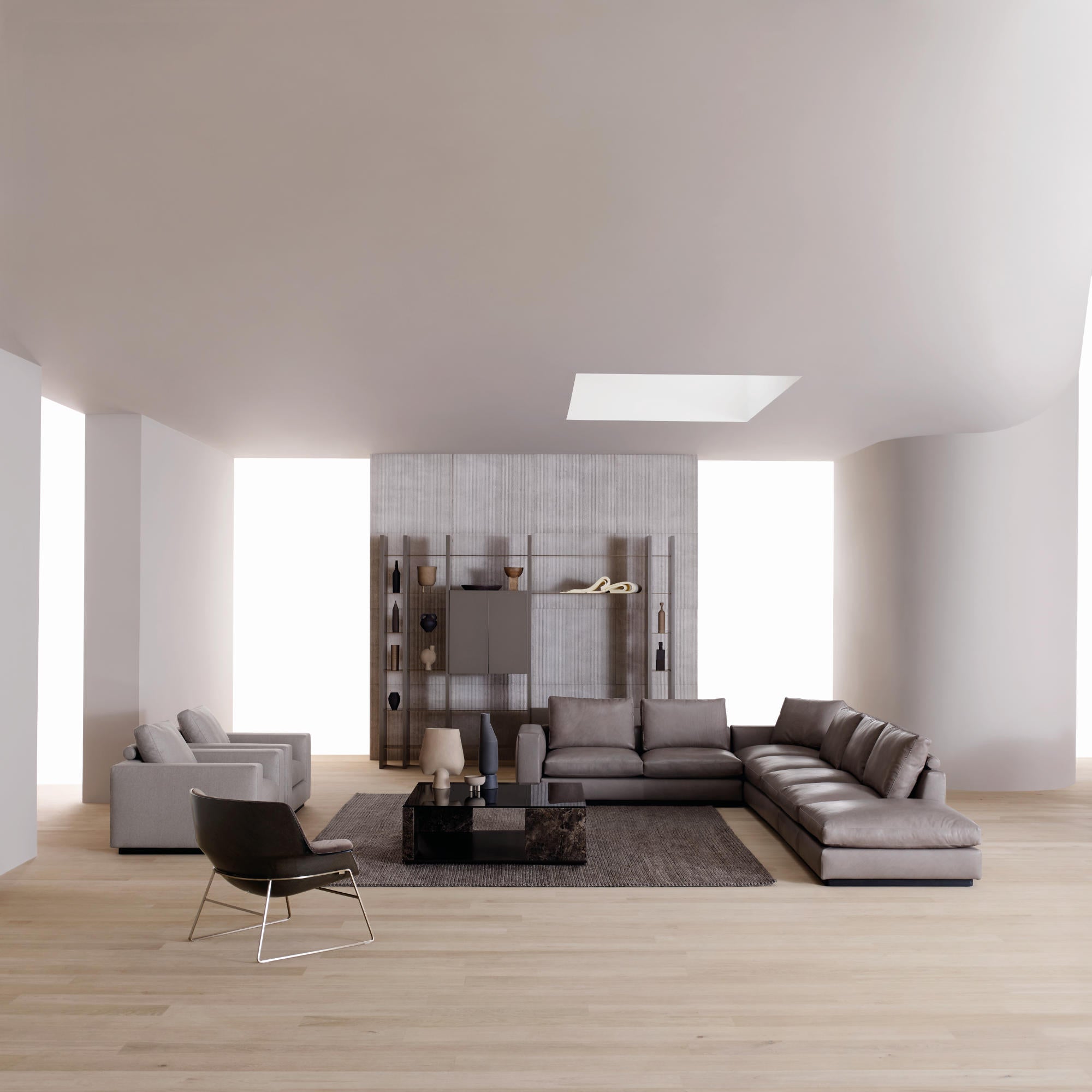 Fripp 031.052 L-Shaped Sofa - Leather (Old Velvet 2015)