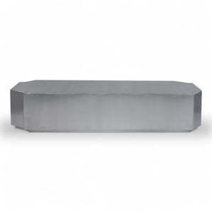 Funki Rectangle Lounge Coffee Table - Brushed Aluminum