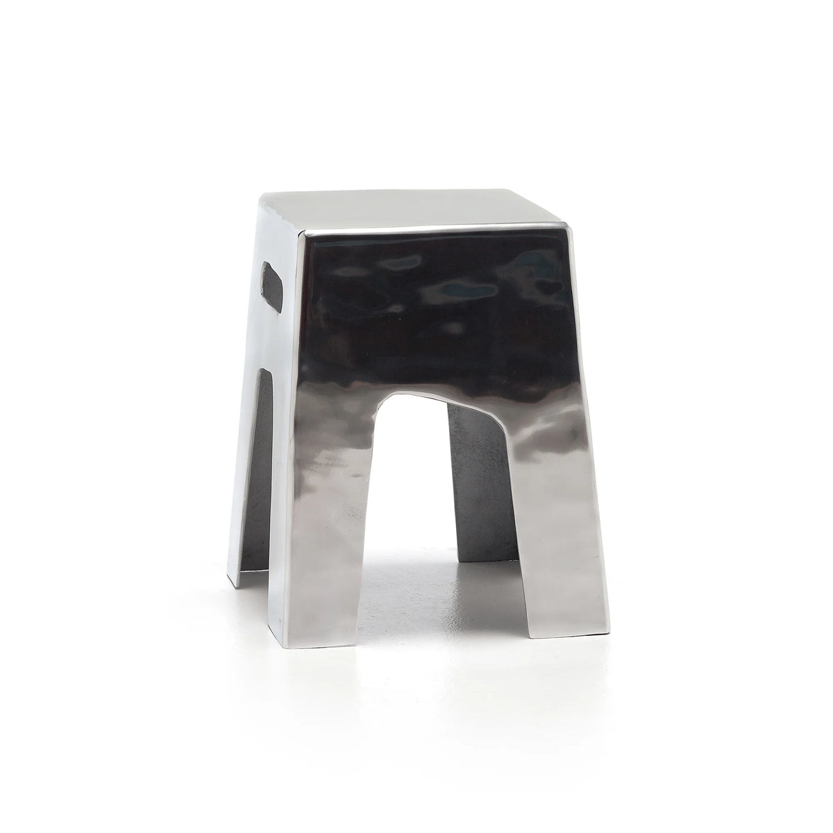 Inout 46 Side Table - Polished Aluminium-1