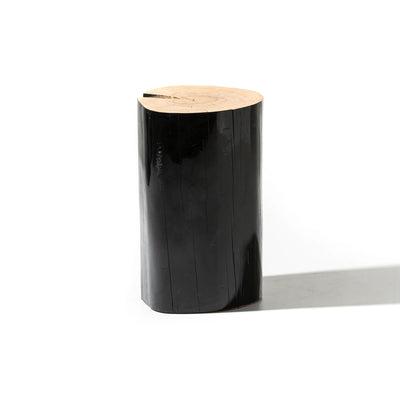 Log L Side Table - Black