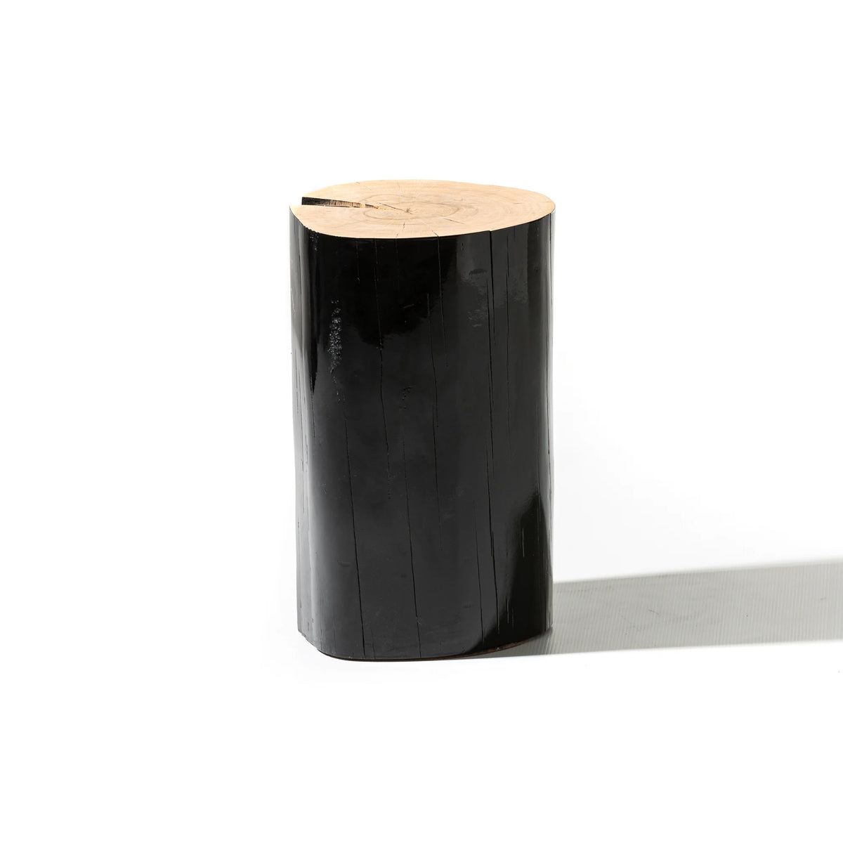 Log L Side Table - Black-1