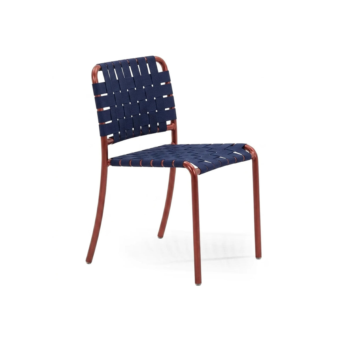 Inout 823 Outdoor Dining Chair - Oxido/Blue Elastics Belts-1