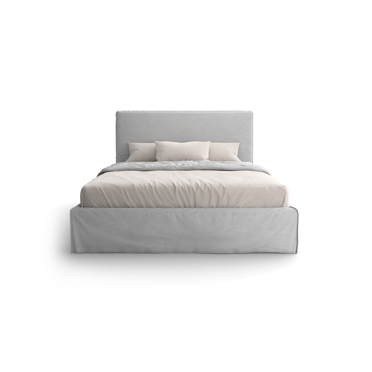 Ghost Bed – 217x191x108 / Fabric B (White Linen)-3