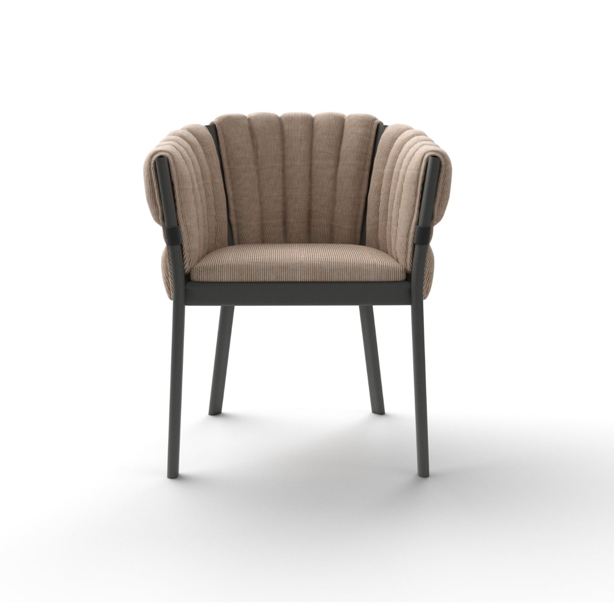 Yelek Dining Chair - Taupe/Fabric C (Corduroy Annie Hall)-3