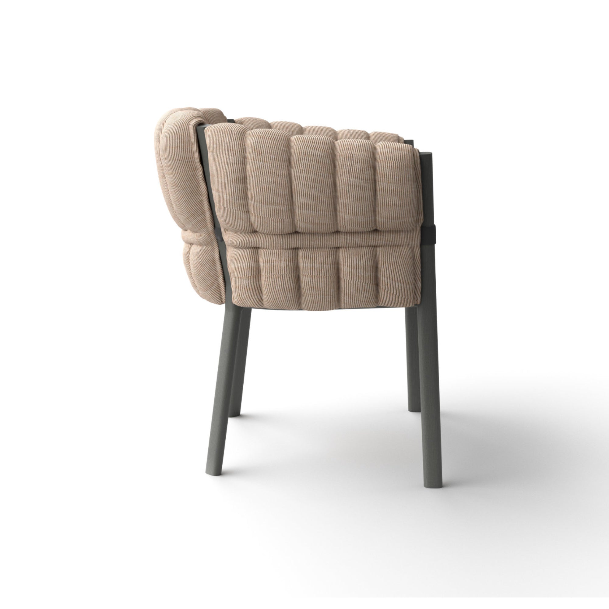 Yelek Dining Chair - Taupe/Fabric C (Corduroy Annie Hall)-5