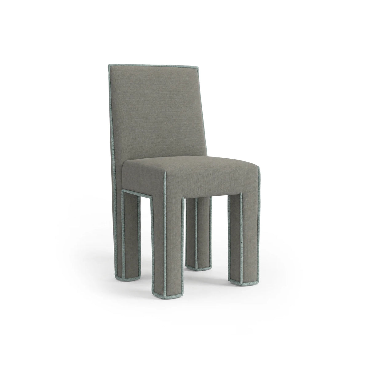 Ghost 123 Dining Chair - Fabric B (Tere De Lin Malika B5N) / Thread (Harley 4325 )-1