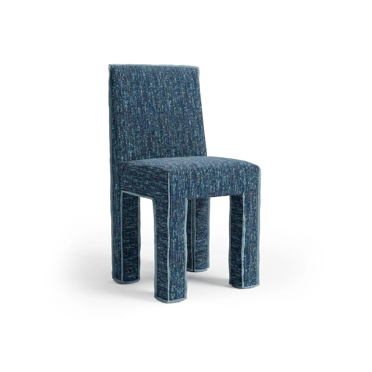Ghost 123 Dining Chair - Glamour 5600/Fabric D (Tweed Pacific)-1