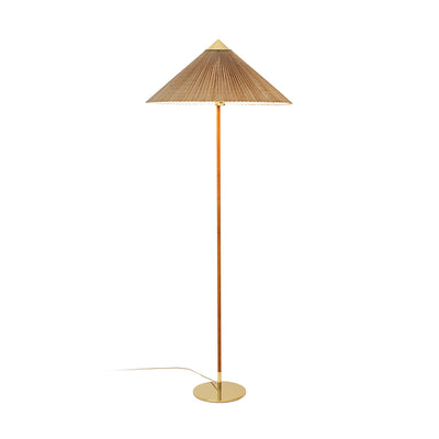 9602 10121226 Floor Lamp - Polished Brass / Untreated Bamboo