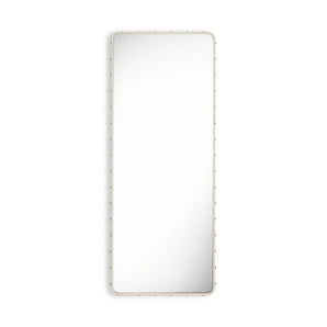 Adnet 180 Rectangular Wall Mirror - Cream Leather