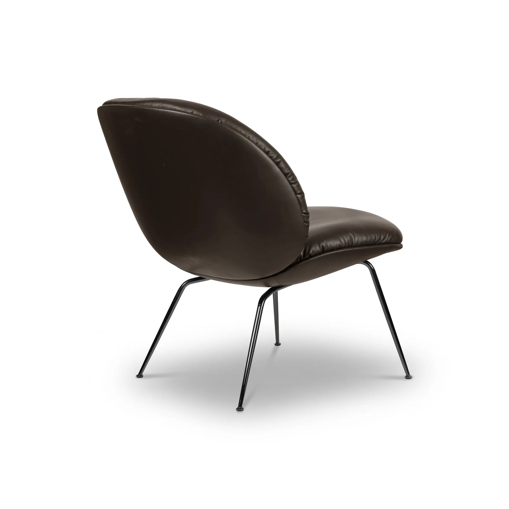 Beetle 61940 Soft Lounge Chair - Black Matt / Leather C (Smooth Leather Coffee FL2972)-3