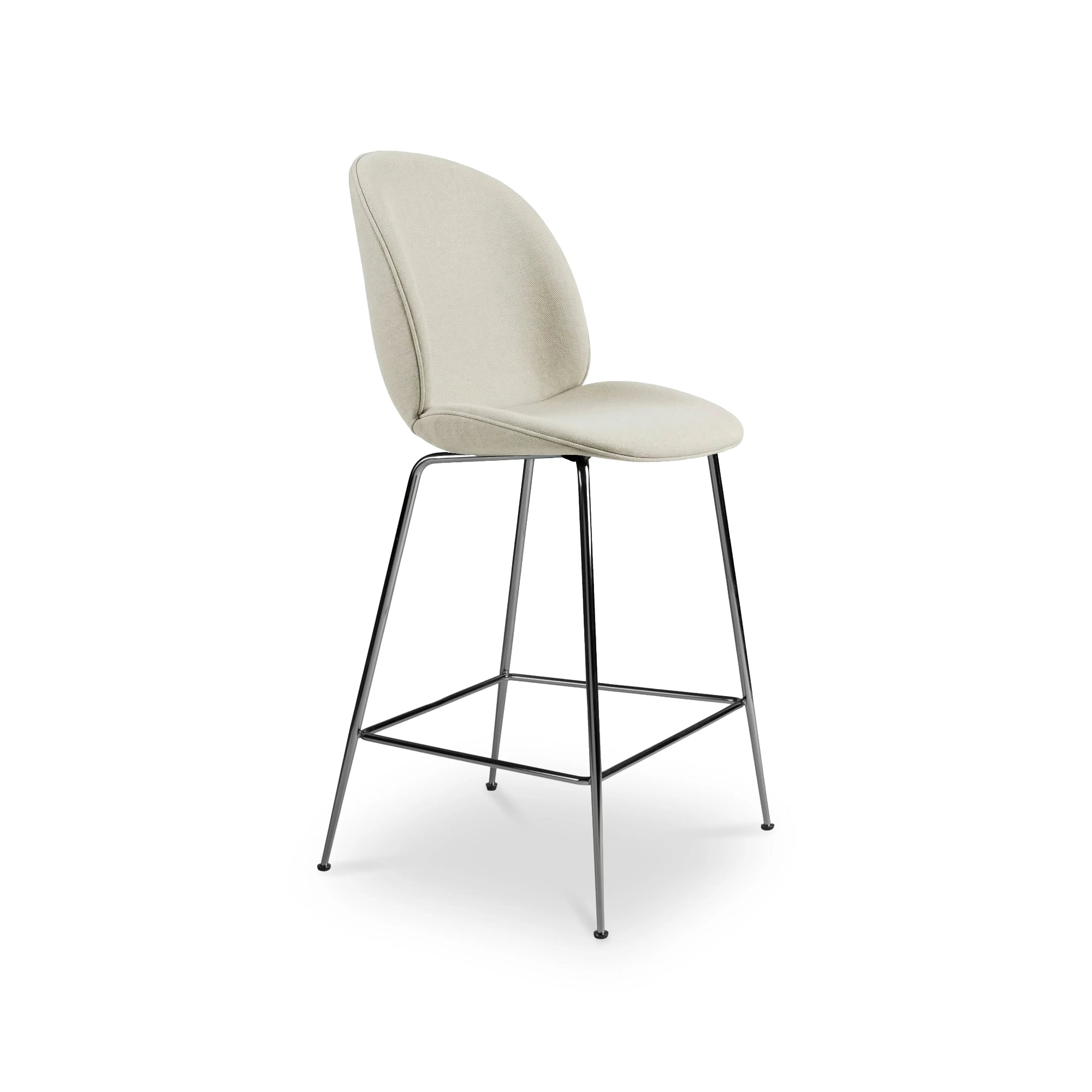 Beetle 62094 Soft Counter Chair - Black Chrome / Fabric B (Reales 001)-1