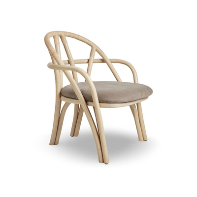 Bistra 61858 Lounge Chair - Natural Lacquered Rattan / Fabric B (Fustagno 002)