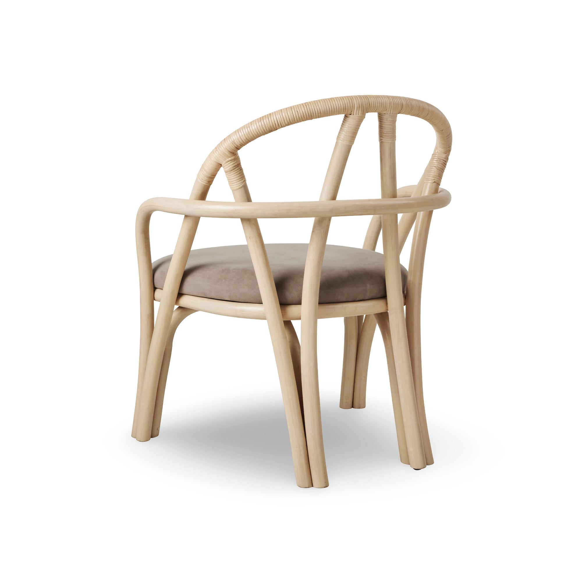 Bistra 61858 Lounge Chair - Natural Lacquered Rattan / Fabric B (Fustagno 002)-3