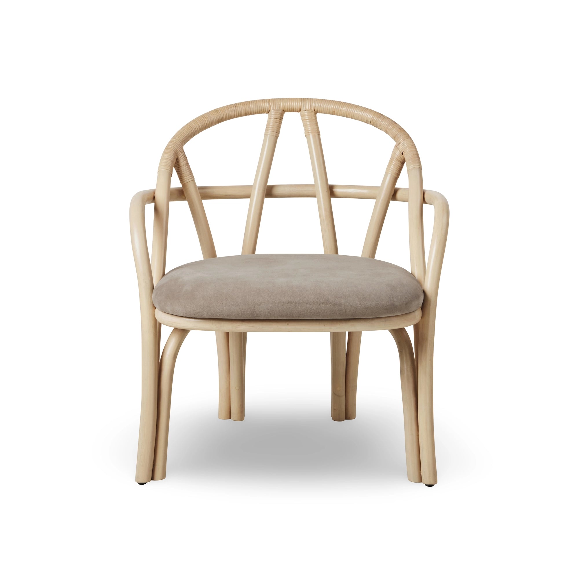 Bistra 61858 Lounge Chair - Natural Lacquered Rattan / Fabric B (Fustagno 002)-5