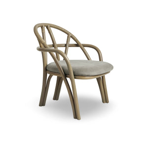 Bistra 61858 Lounge Chair - Olive Stained Rattan / Fabric B (Fustagno 003)