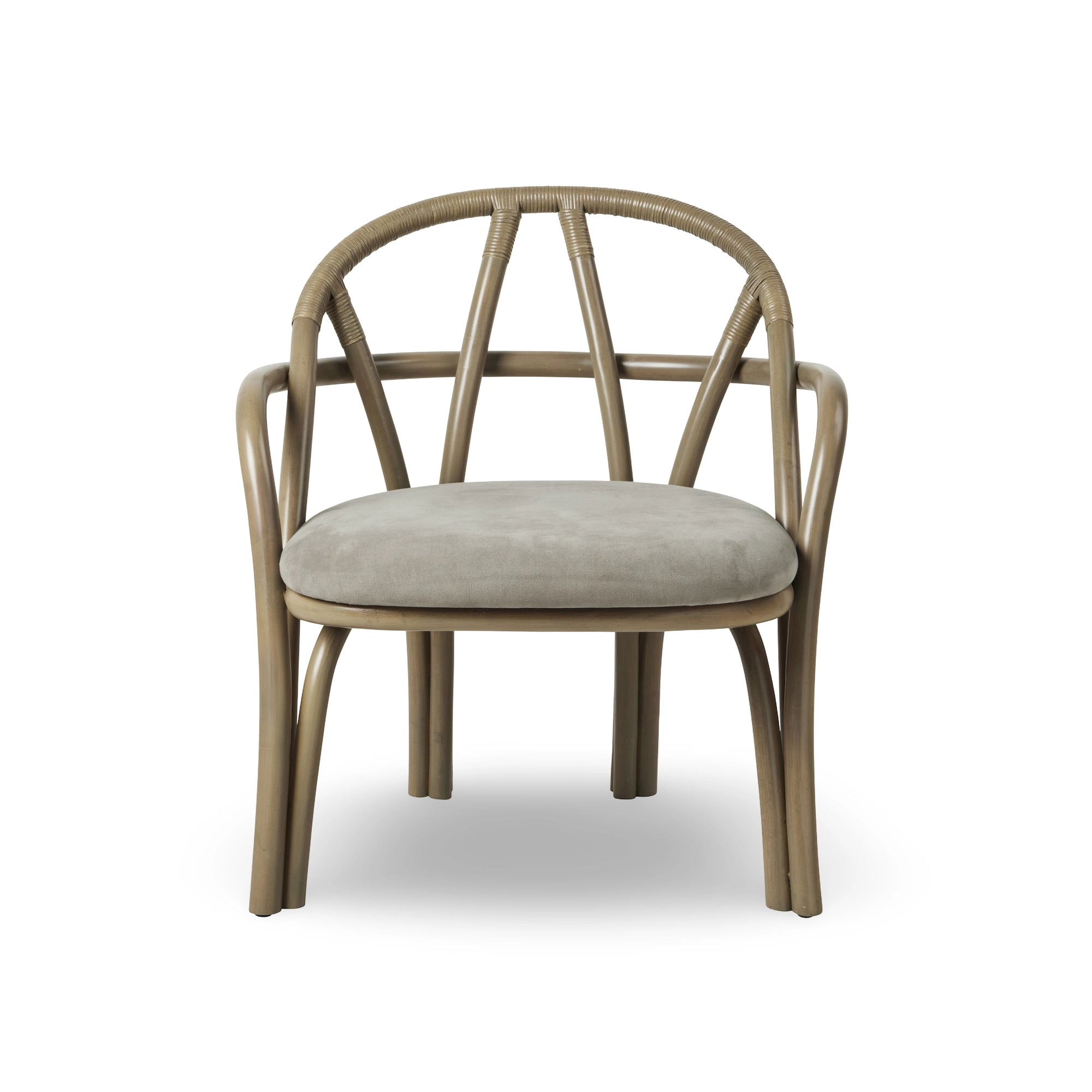 Bistra 61858 Lounge Chair - Olive Stained Rattan / Fabric B (Fustagno 003)-3