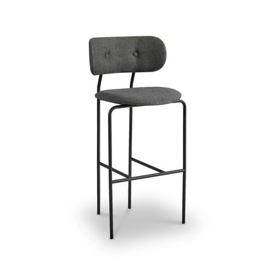 Coco 10523 Bar Stool - Black Semi Matt/Fabric B (Canvas 2 154)