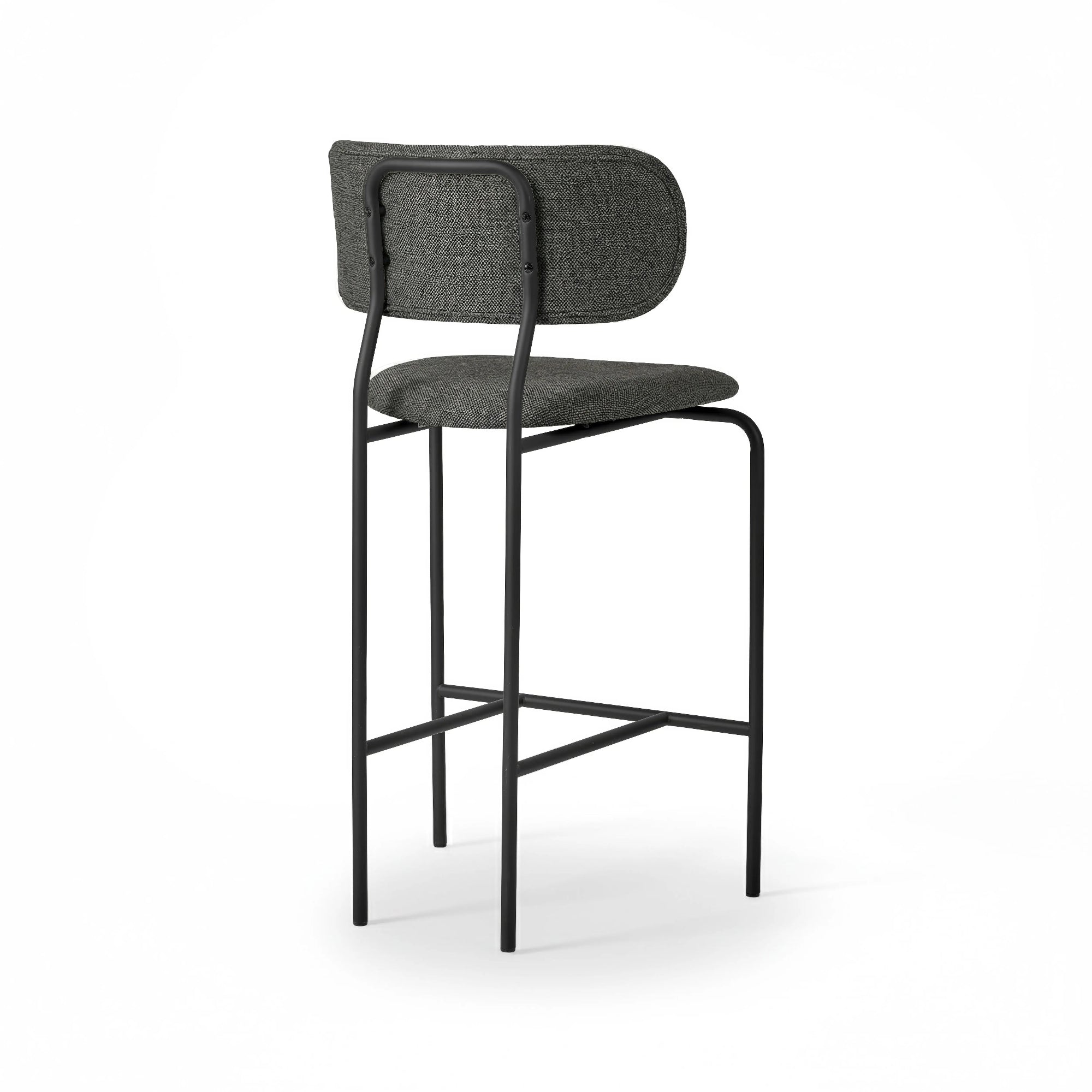 Coco 10523 Bar Stool - Black Semi Matt/Fabric B (Canvas 2 154)-2