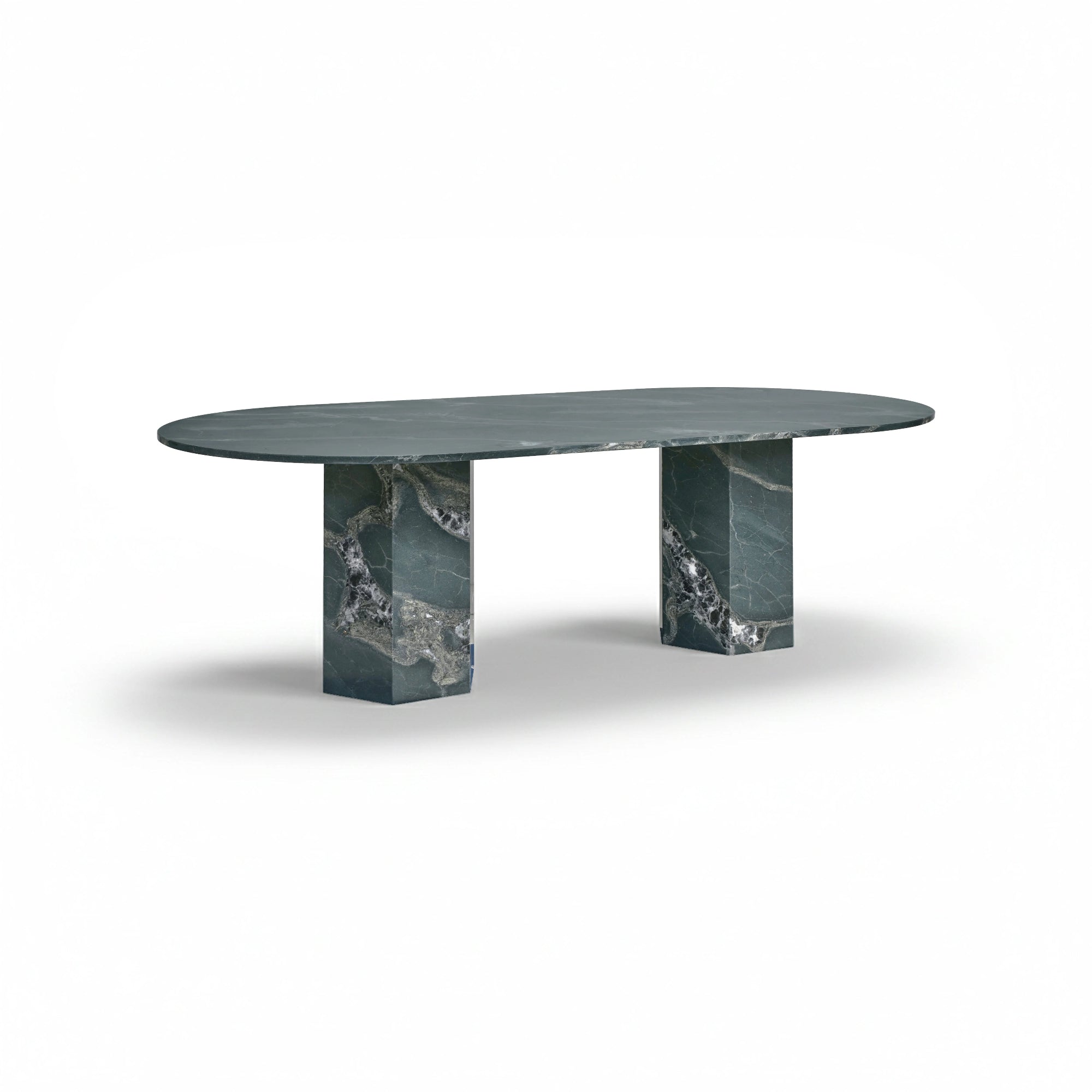 Epic 10137196 Elliptical Outdoor Dining Table - Botanic Green Quartzite-1